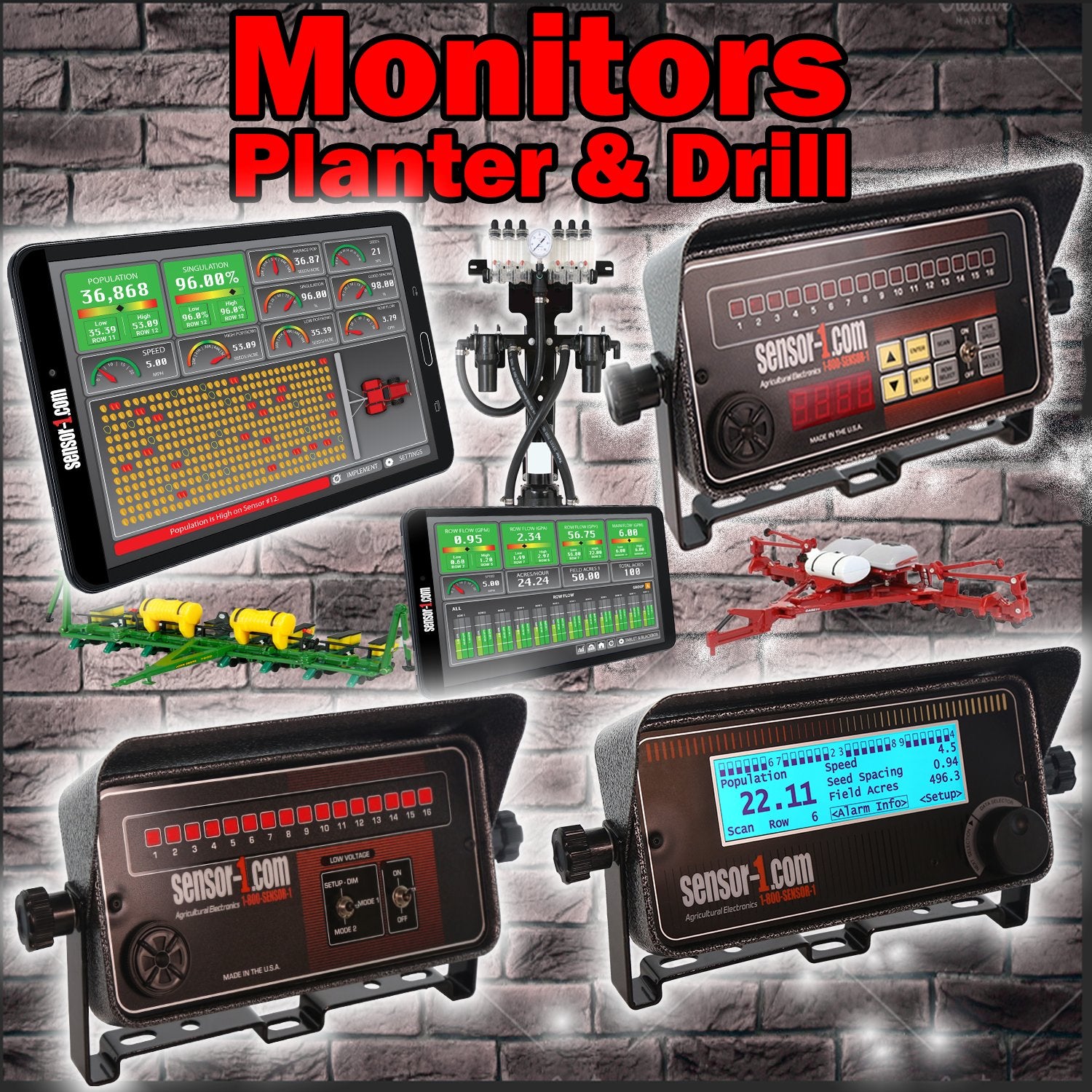 Monitors for Planter, Drill & Flow