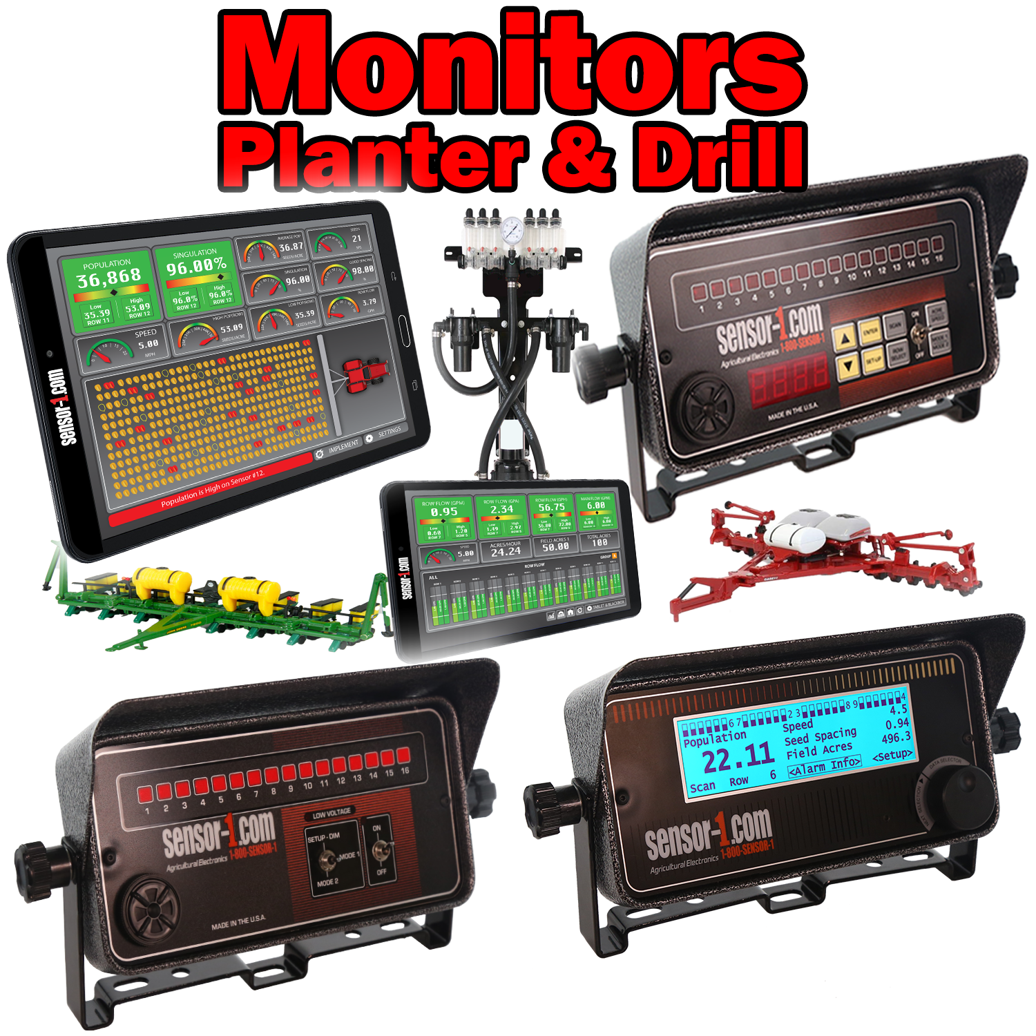 Monitors for Planter, Drill & Flow