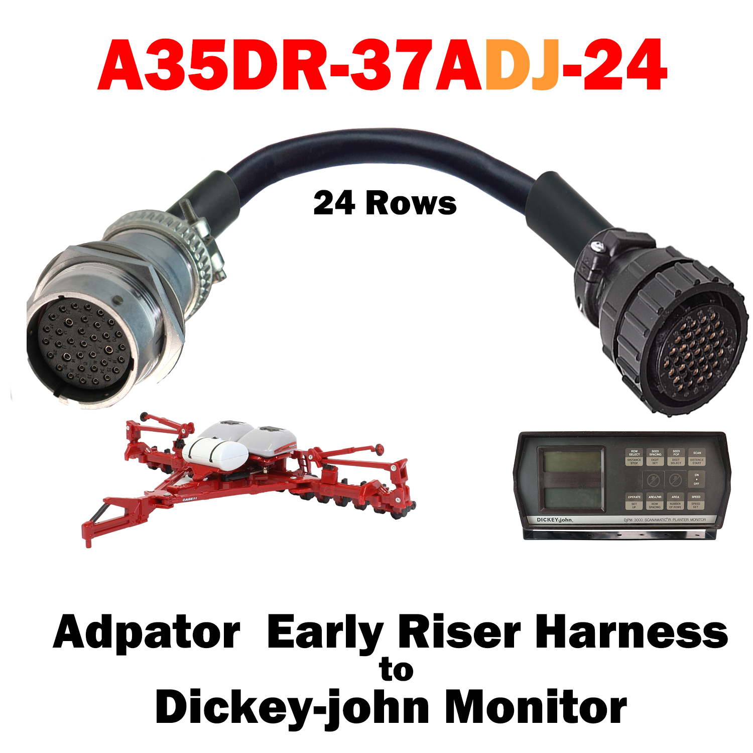 A35DR-37AMP-XX 35 Pin Harness to Monitor Adapter