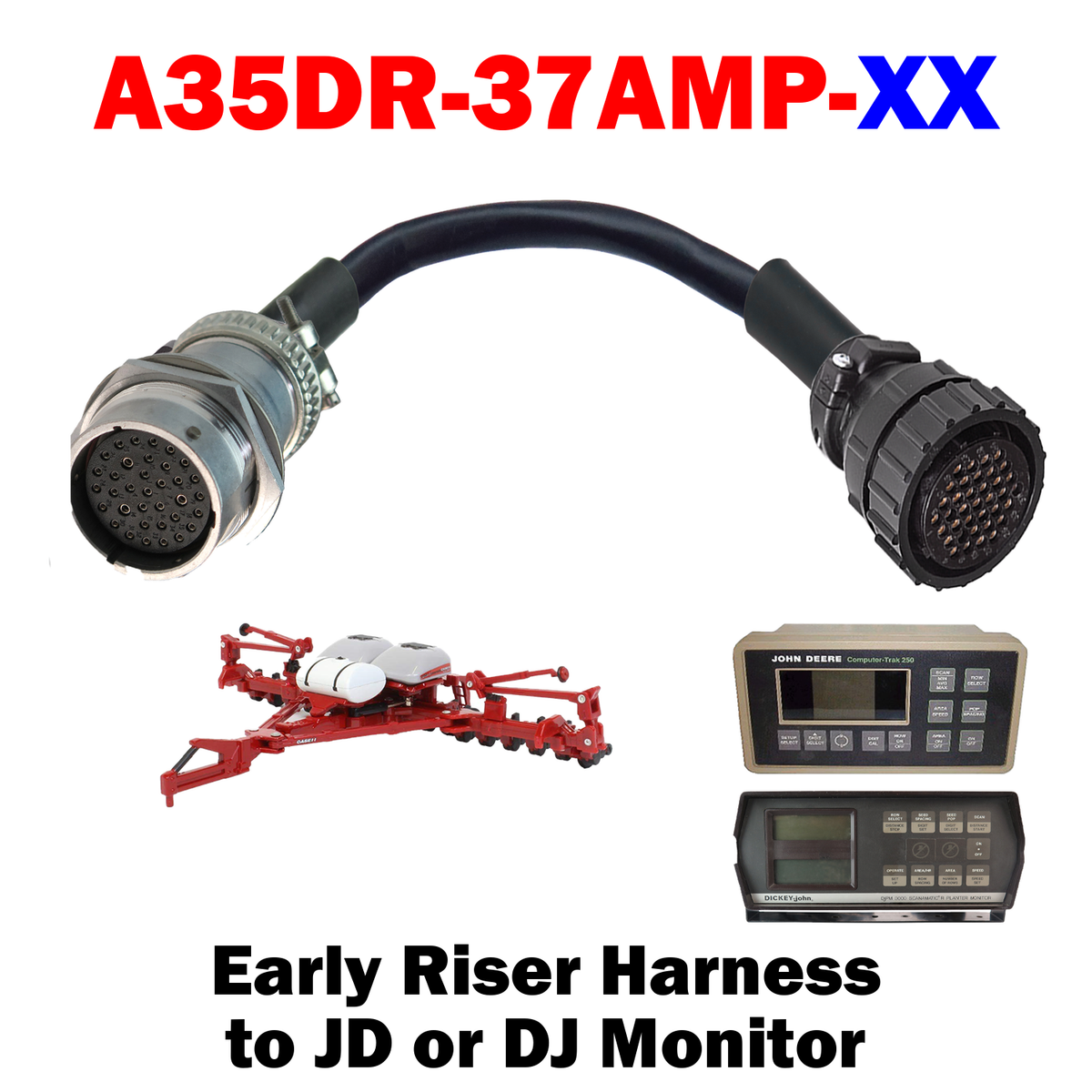 A35DR-37AMP-XX 35 Pin Harness to Monitor Adapter