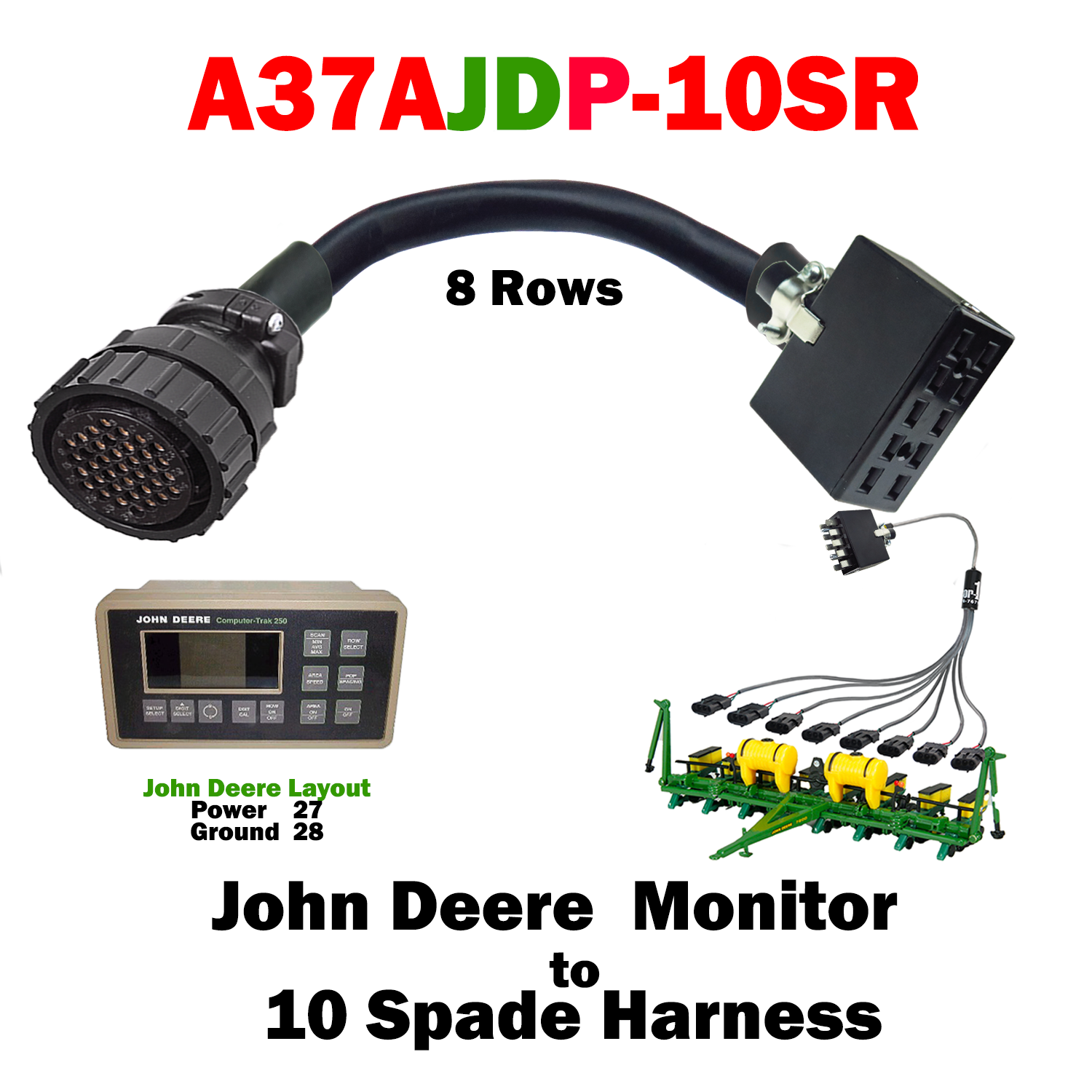 Connect to 37 Pin Monitor to Different Type of Harness Adapter