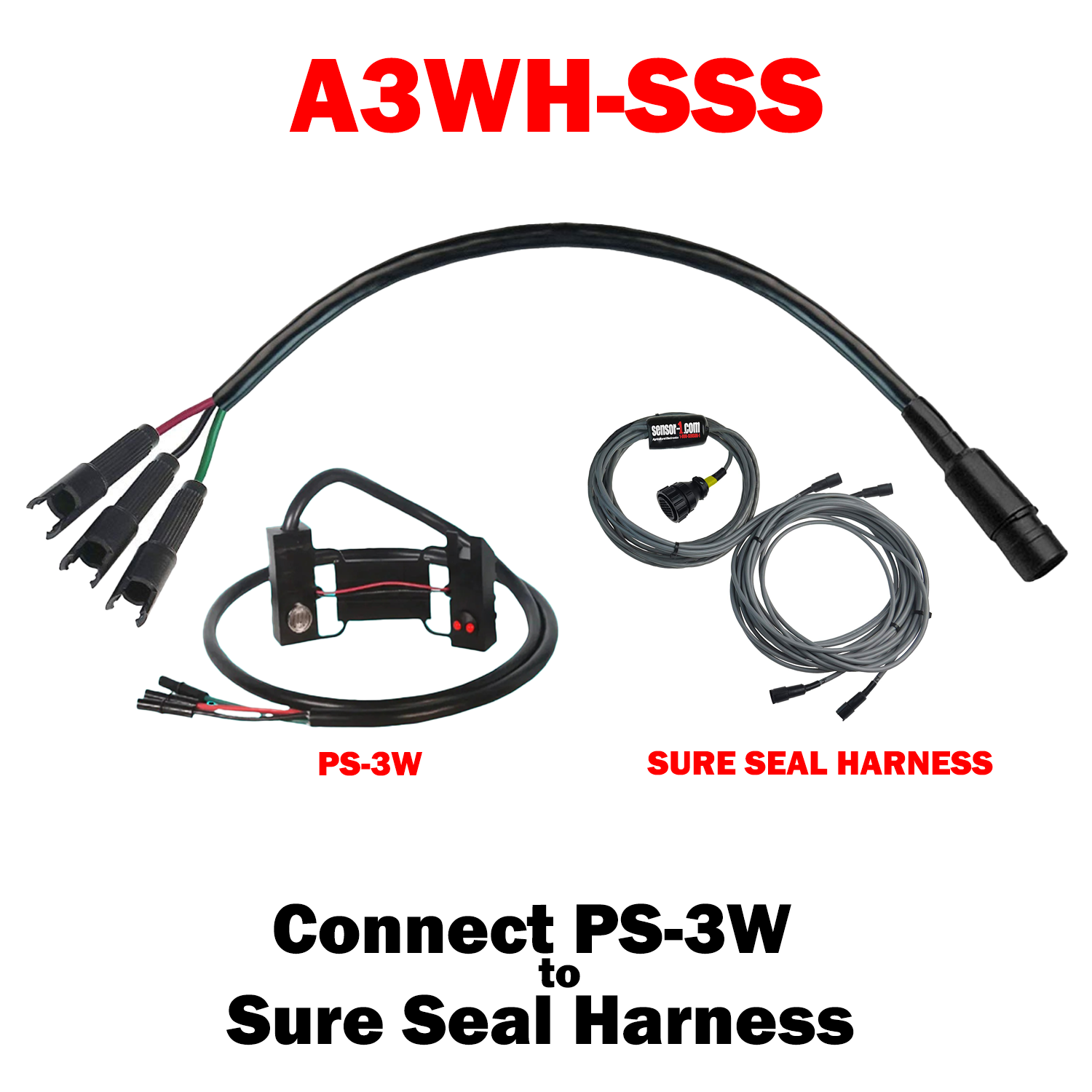 A3WH-SSS | 3 Wire AMP to Sure-Seal (Cannon)