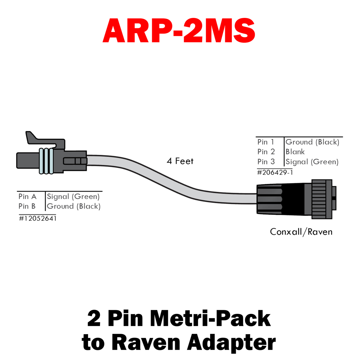 ARP-2MS | 2 Pin Metri-Pack to Raven Y Adapter