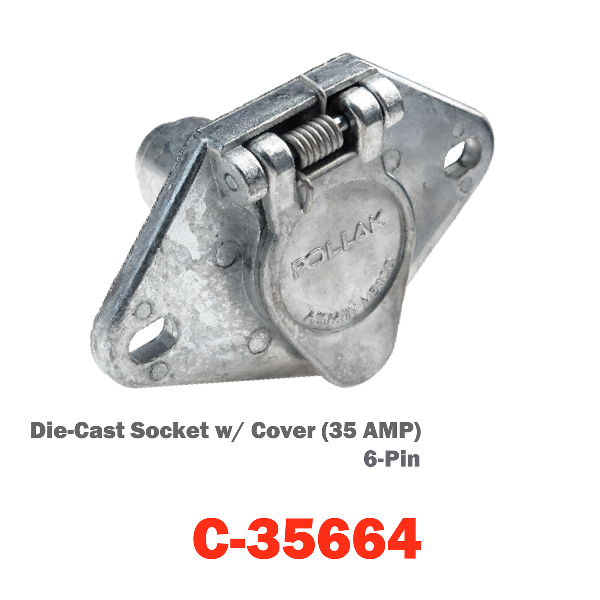 C-35664 | Pollak Die-Cast Socket w/ Cover