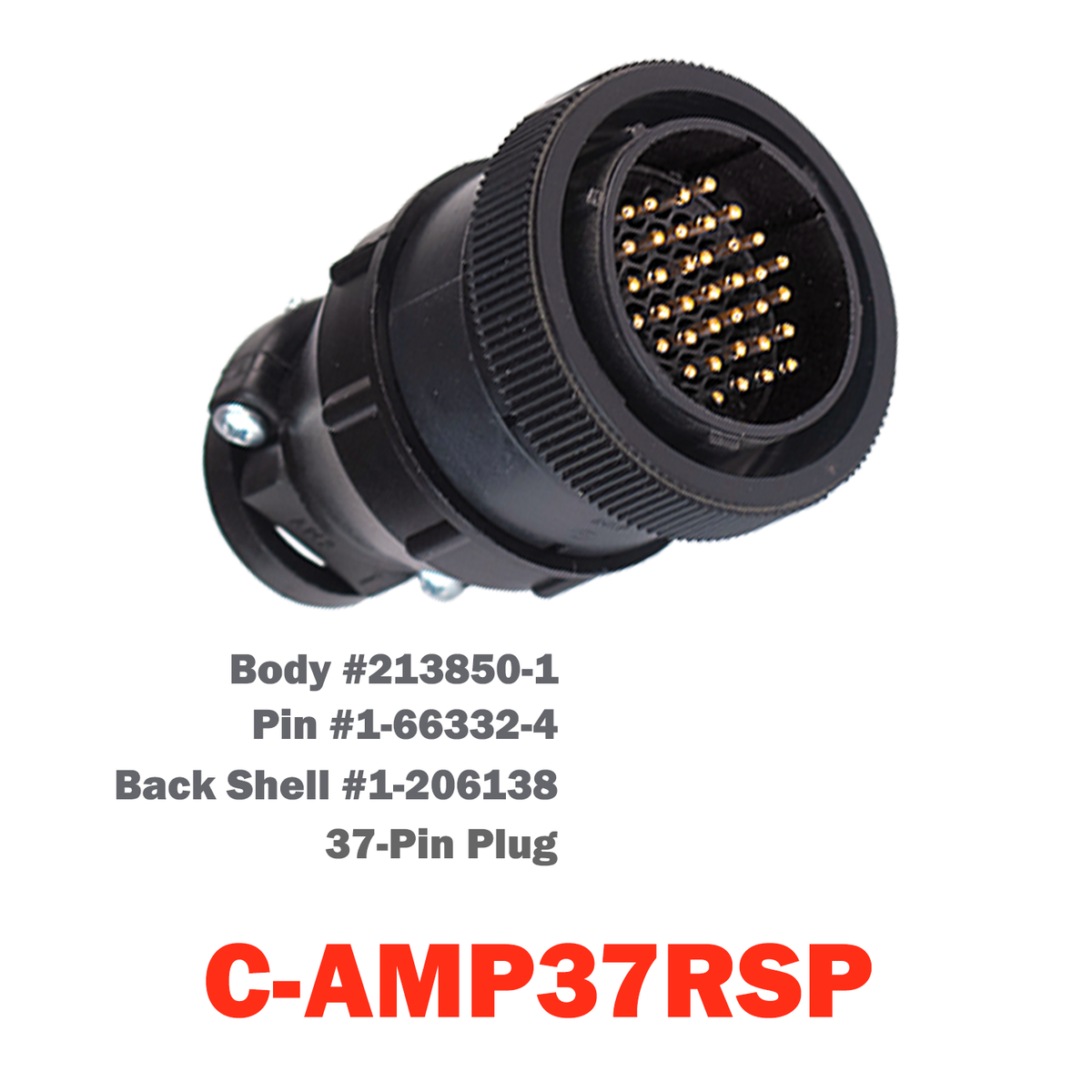 37 Pin AMP Plug (Reverse Sex) | C-AMP37RSP