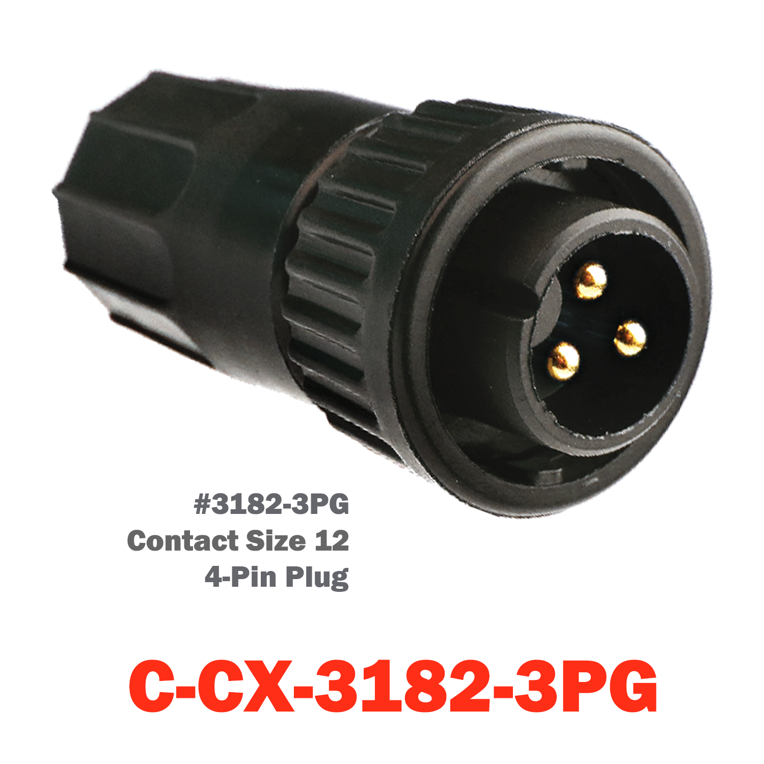 03 Pin Conxall Receptacle | C-CX-3182-3PG