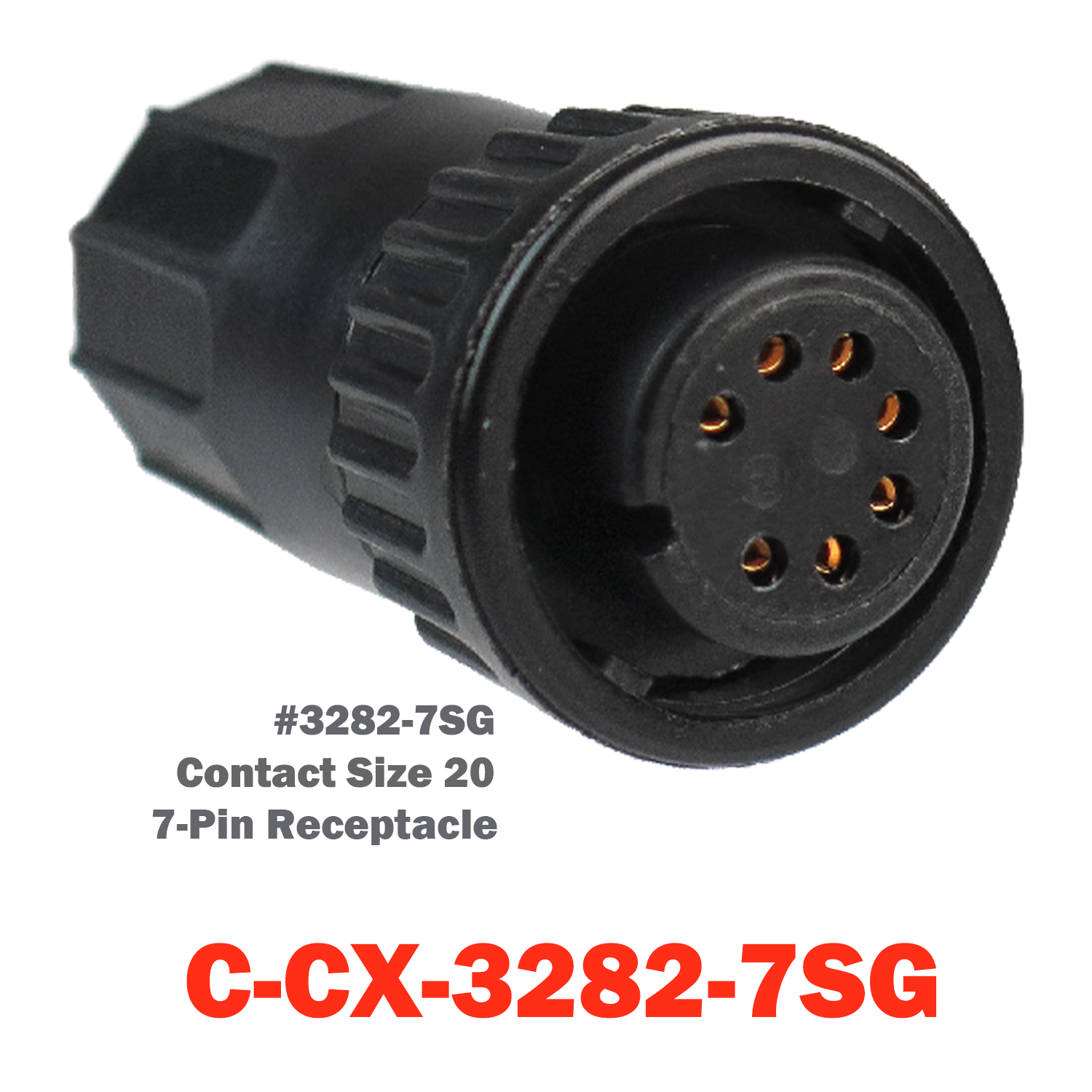 pinブラックS 07 Pin Conxall Plug |C-CX-3282-7SG