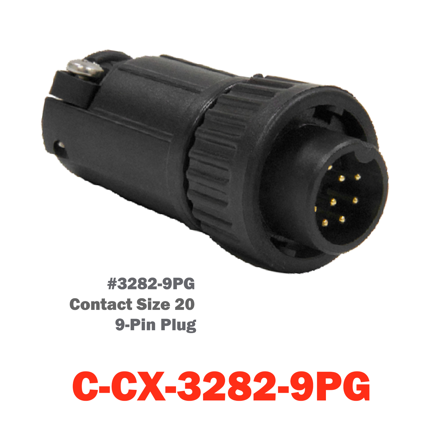 09 Pin Conxall Plug | C-CX-3282-9PG