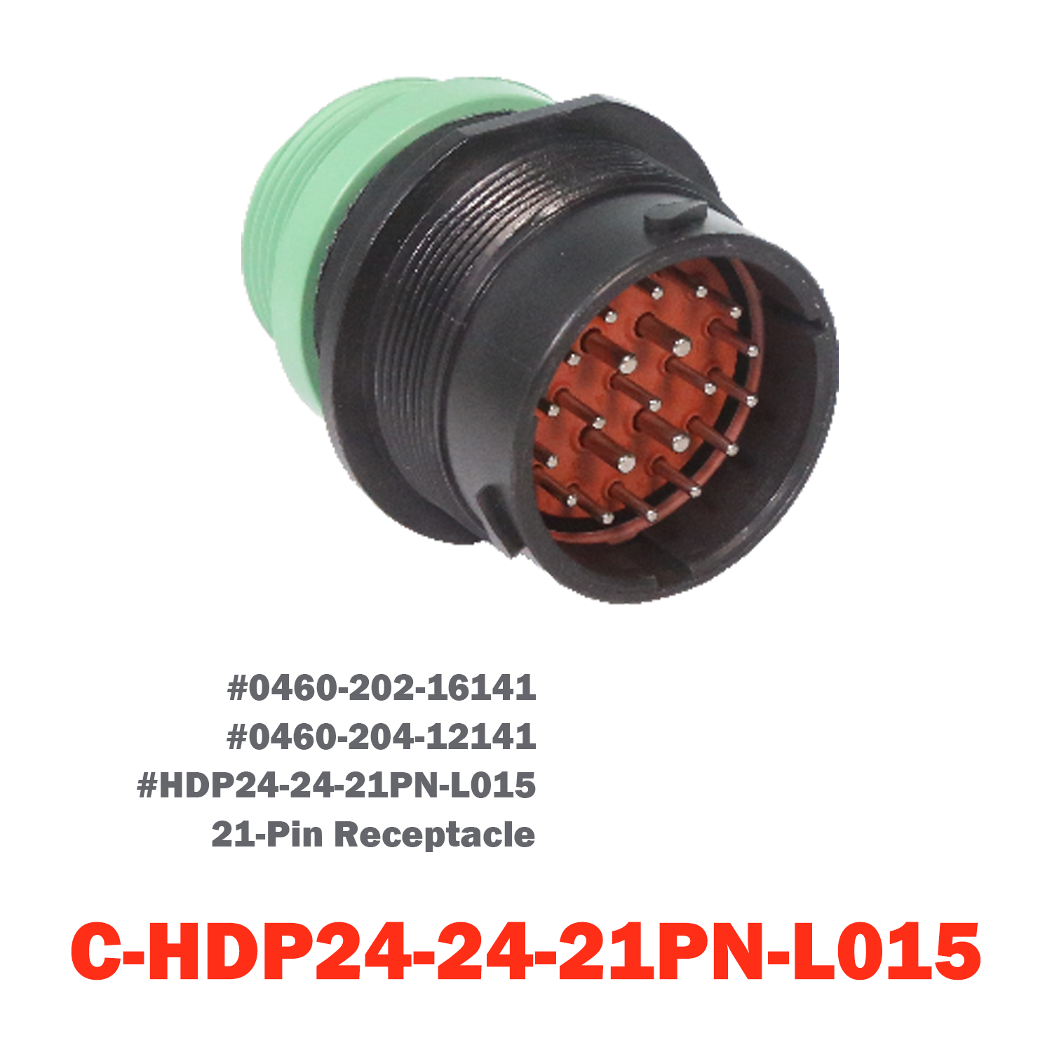 21 Pin Deutsch Receptacle | C-HDP24-24-21PN-L015