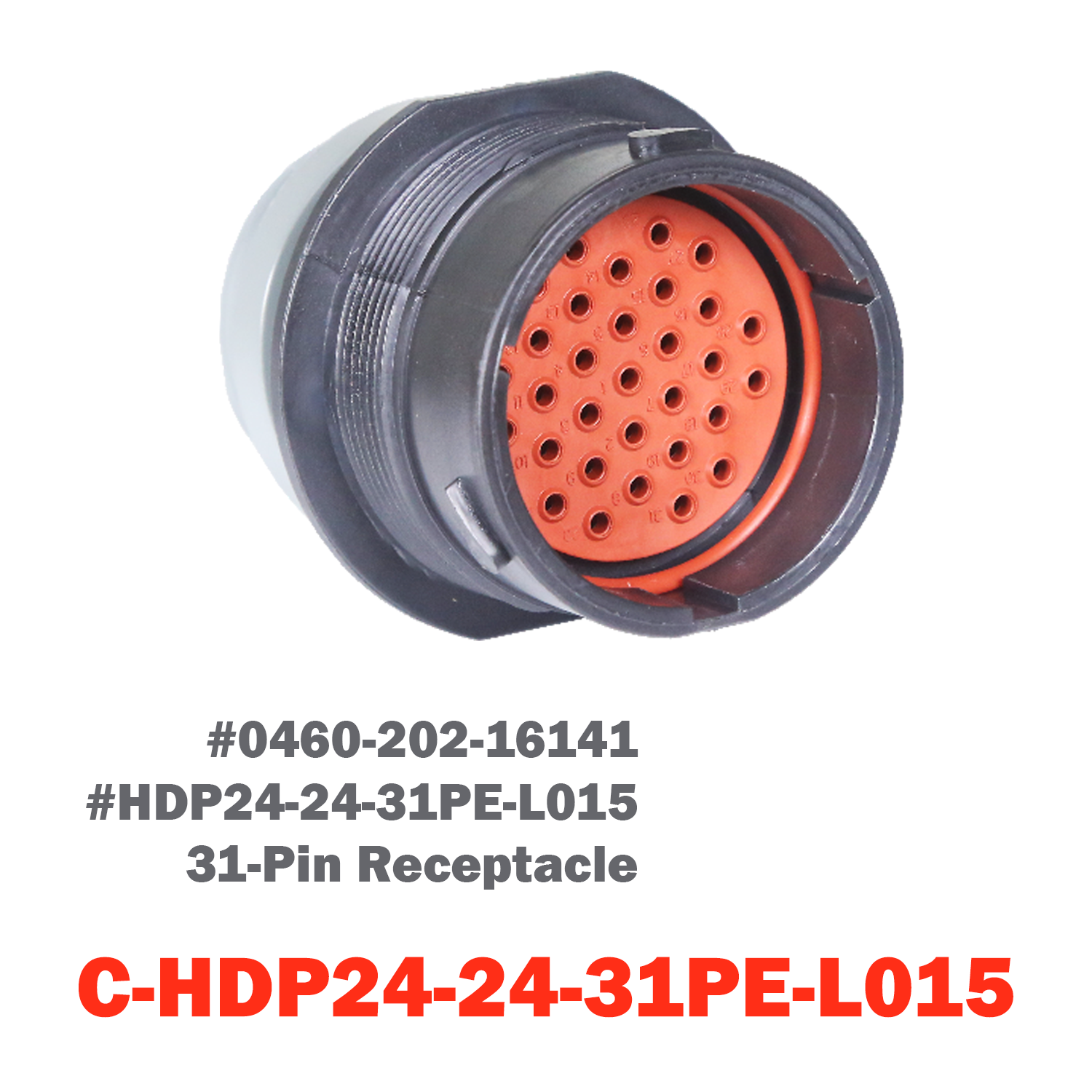 31 Pin Deutsch Receptacle | C-HDP24-24-31PE-L015