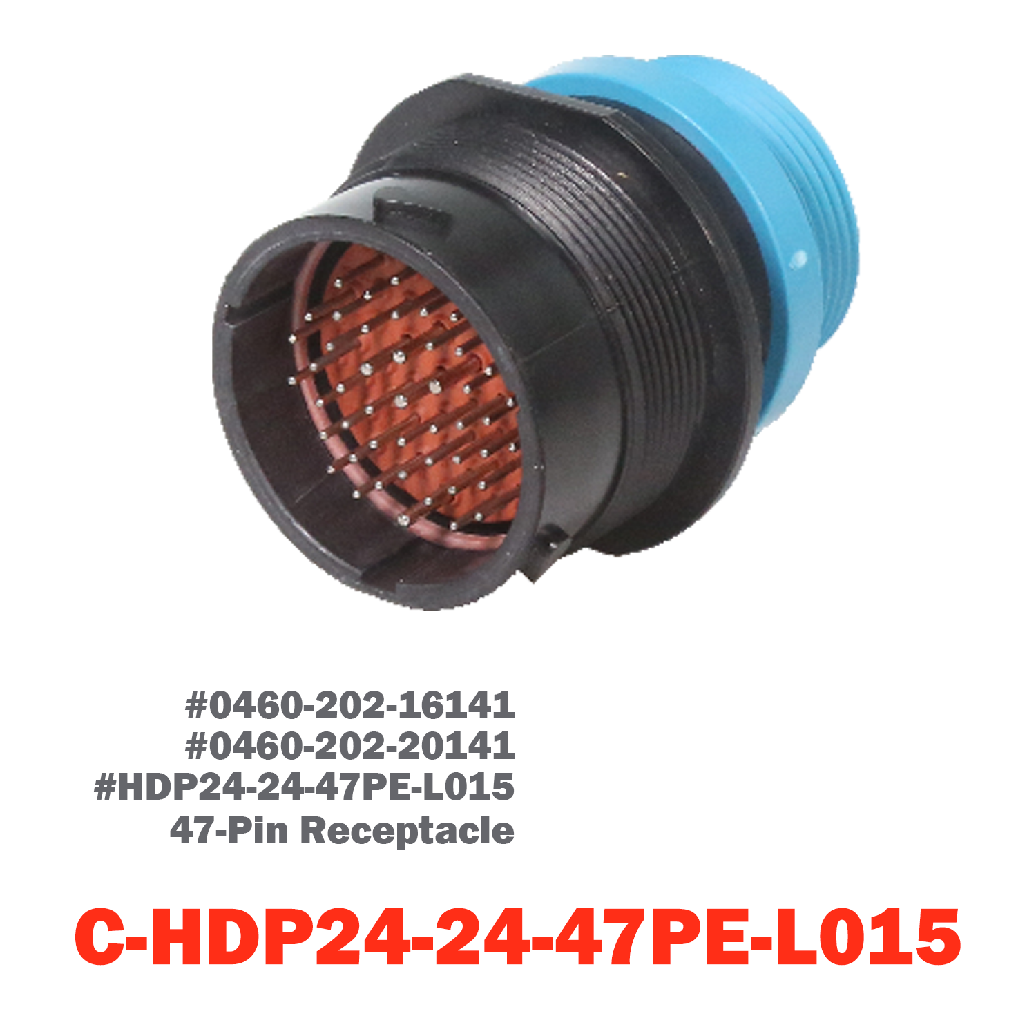 47 Pin Deutsch Receptacle | C-HDP24-24-47PE-L015