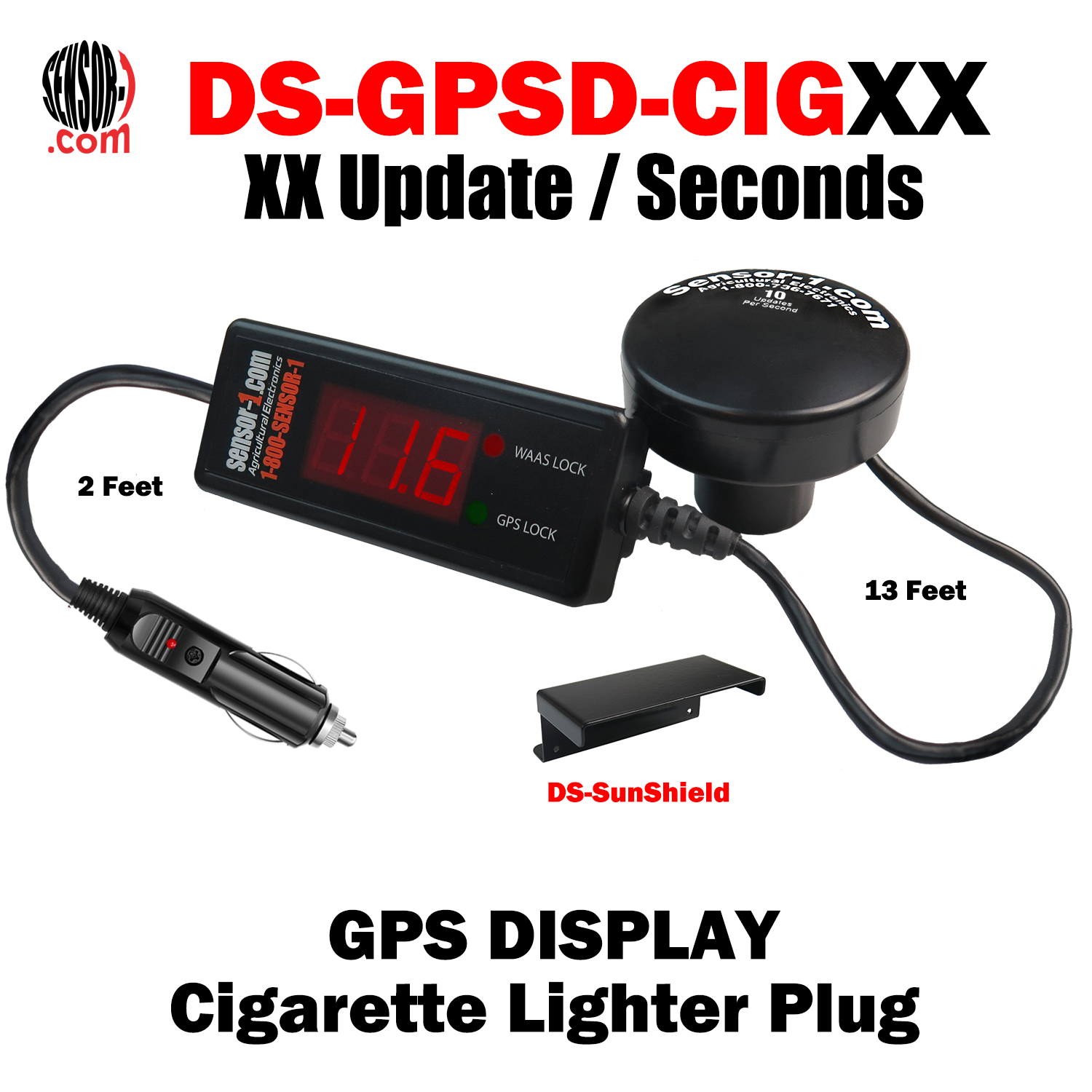 DS-GPSD-CIGXX GPS Receiver with Cigarette Lighter
