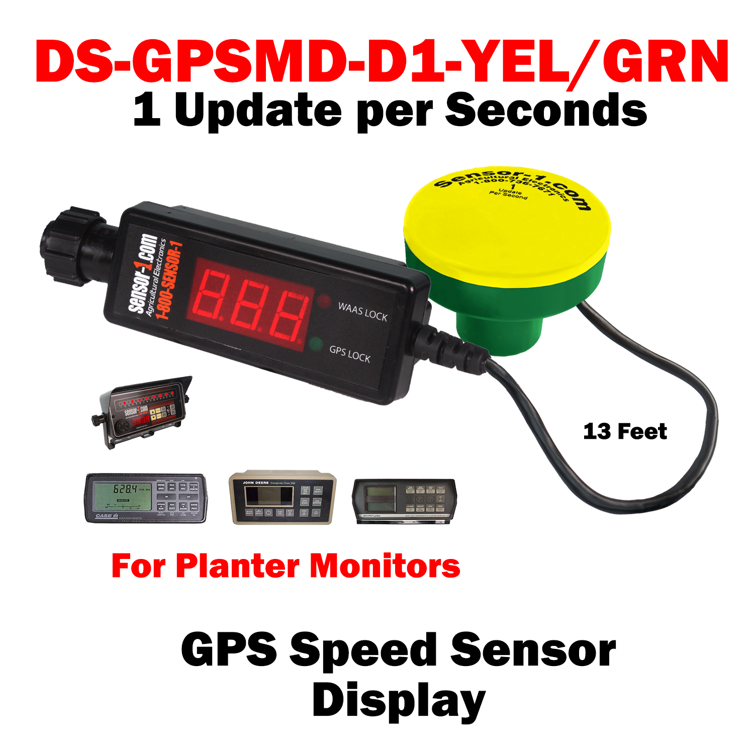 DS-GPSMD-D1-YEL/GRN | Sensor-1 GPS Display Speed Sensors