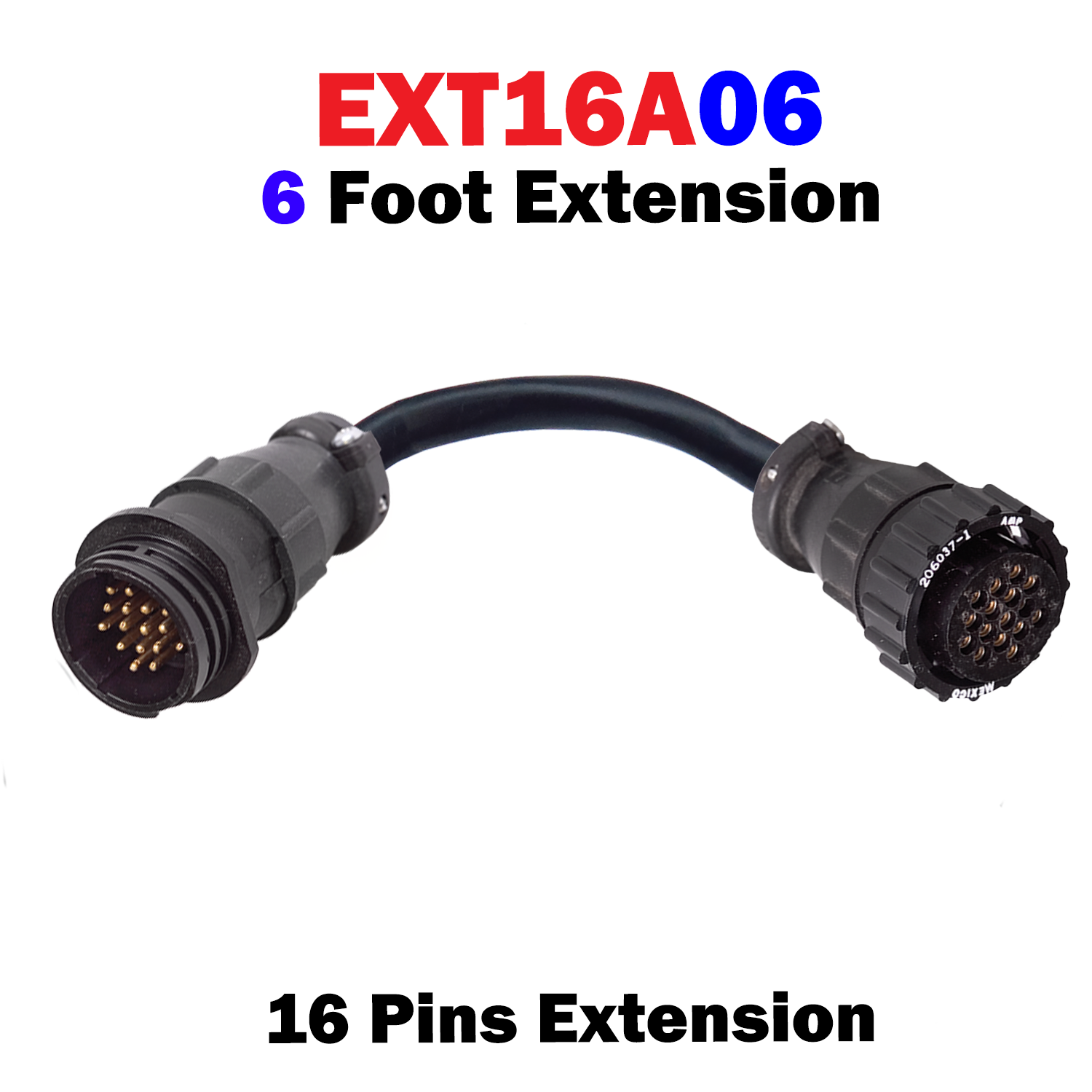 16 Pin AMP Extension Cable
