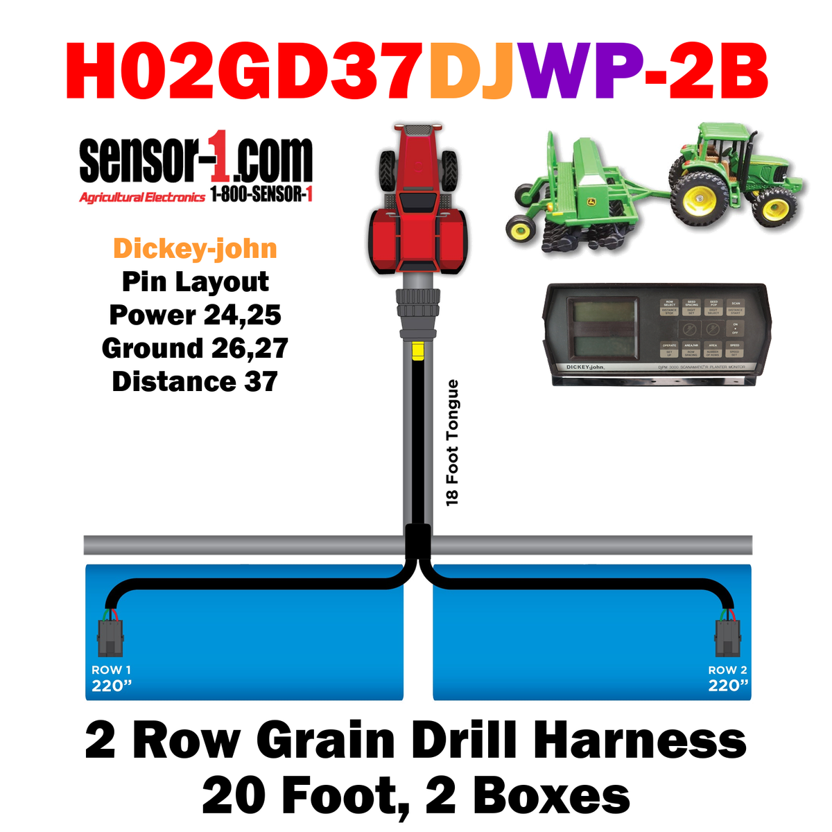 Grain Drill Harness | 2-24 Rows
