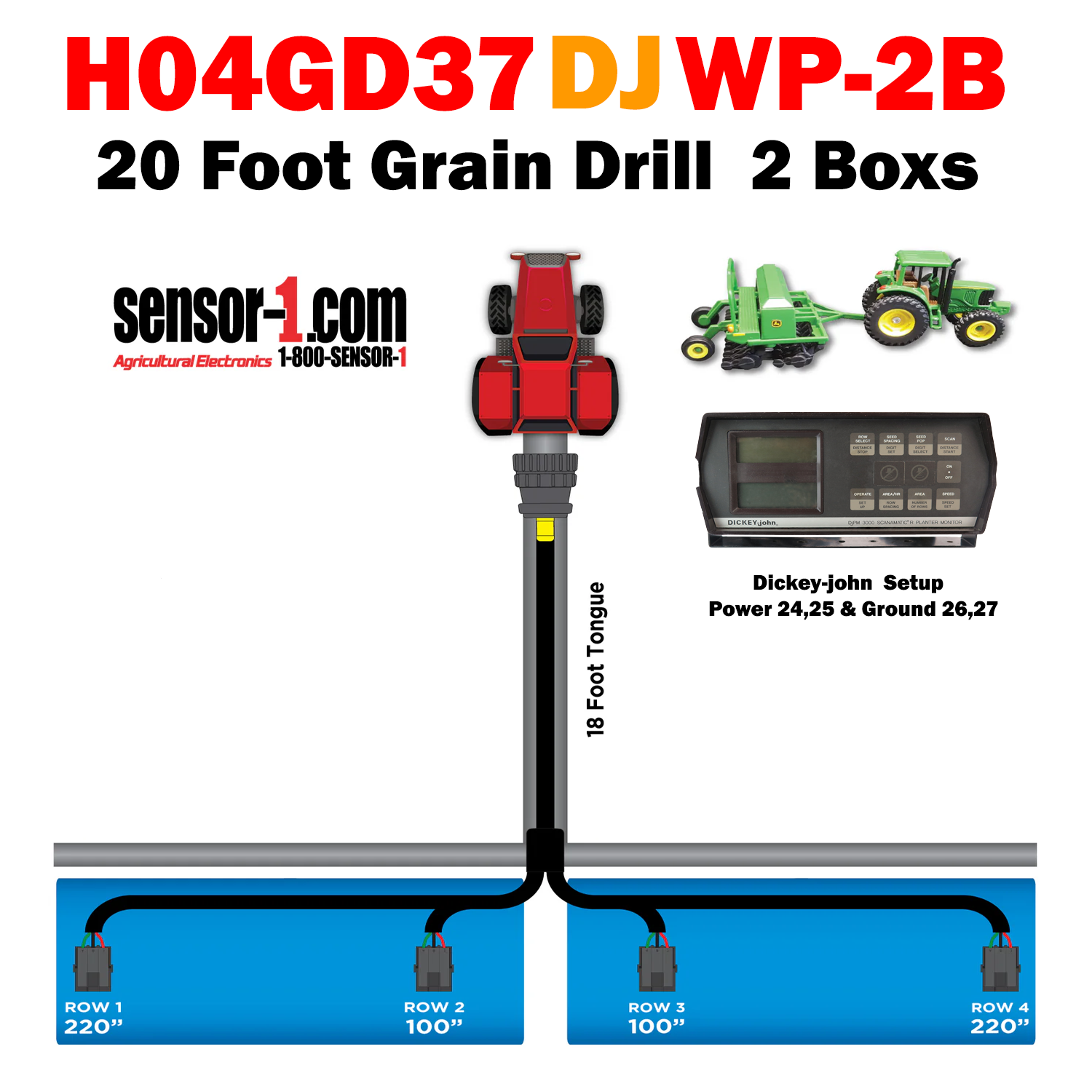 Grain Drill Harness | 2-24 Rows