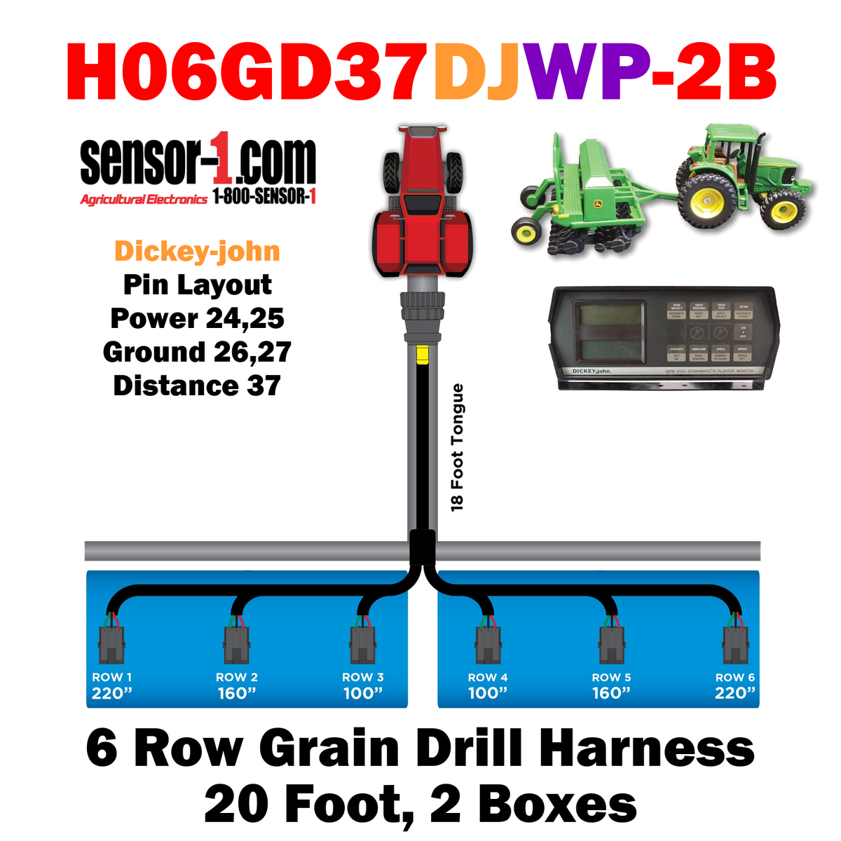 Grain Drill Harness | 2-24 Rows