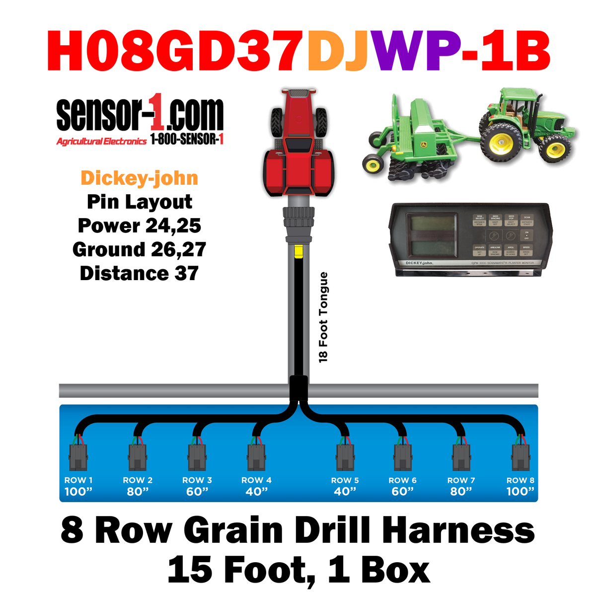 Grain Drill Harness | 2-24 Rows