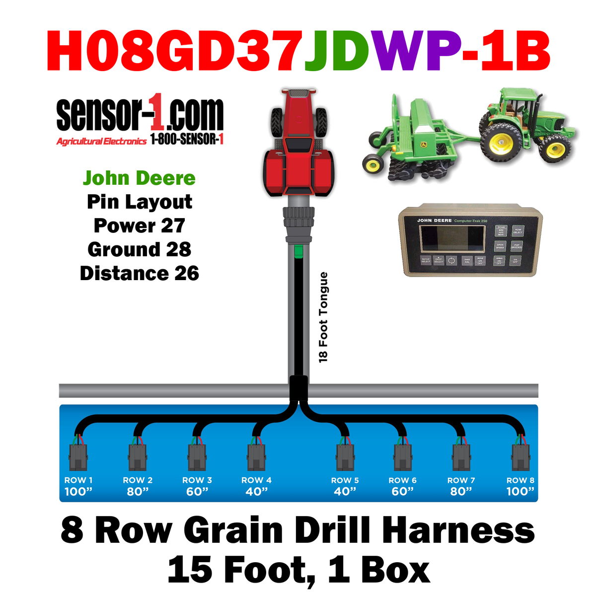 Grain Drill Harness | 2-24 Rows