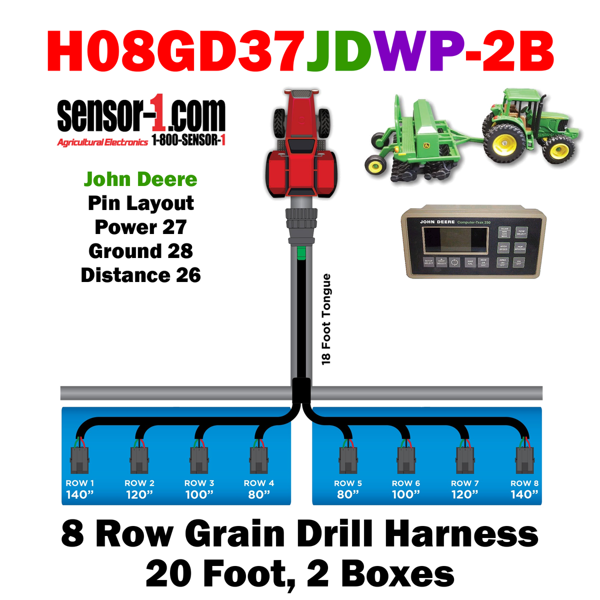 Grain Drill Harness | 2-24 Rows
