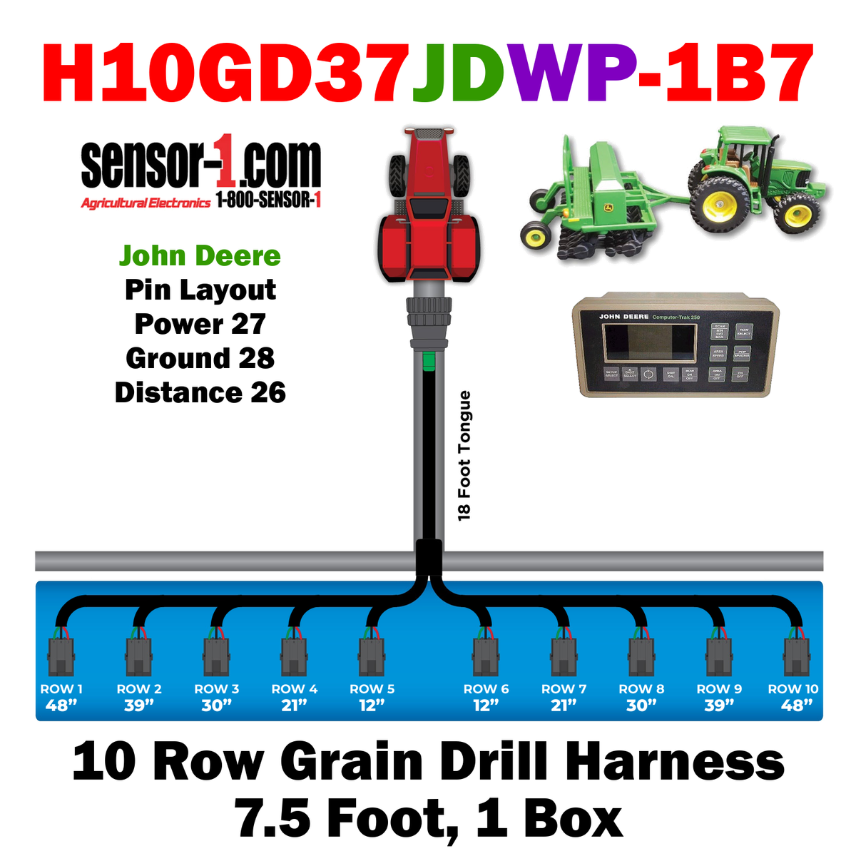 Grain Drill Harness | 2-24 Rows