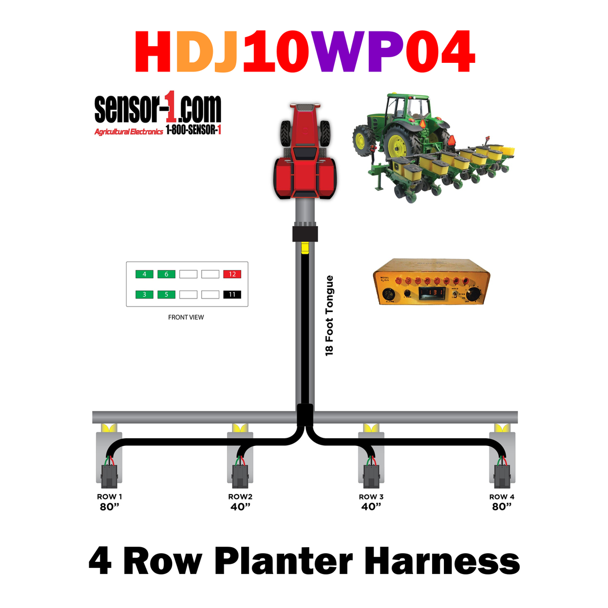 Planter Harnesses for Dickey-john Monitors | 4-12 Rows
