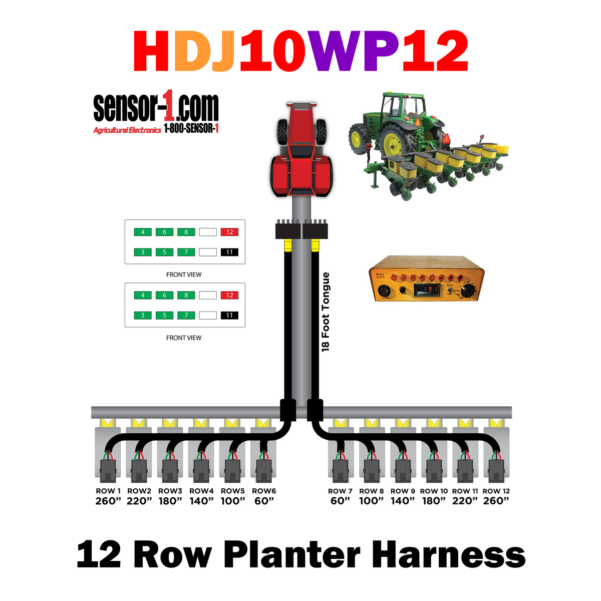 Planter Harnesses for Dickey-john Monitors | 4-12 Rows