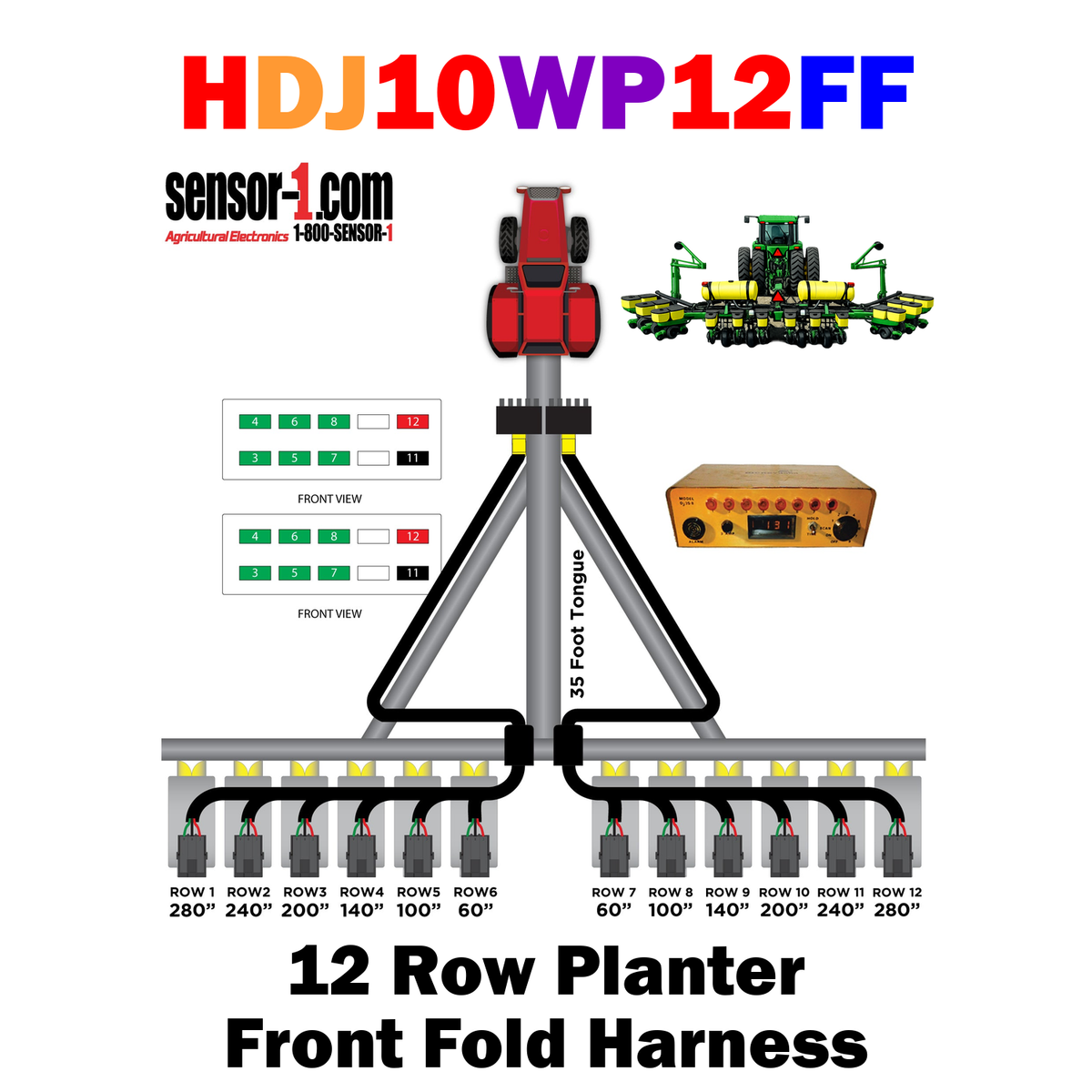 Planter Harnesses for Dickey-john Monitors | 4-12 Rows