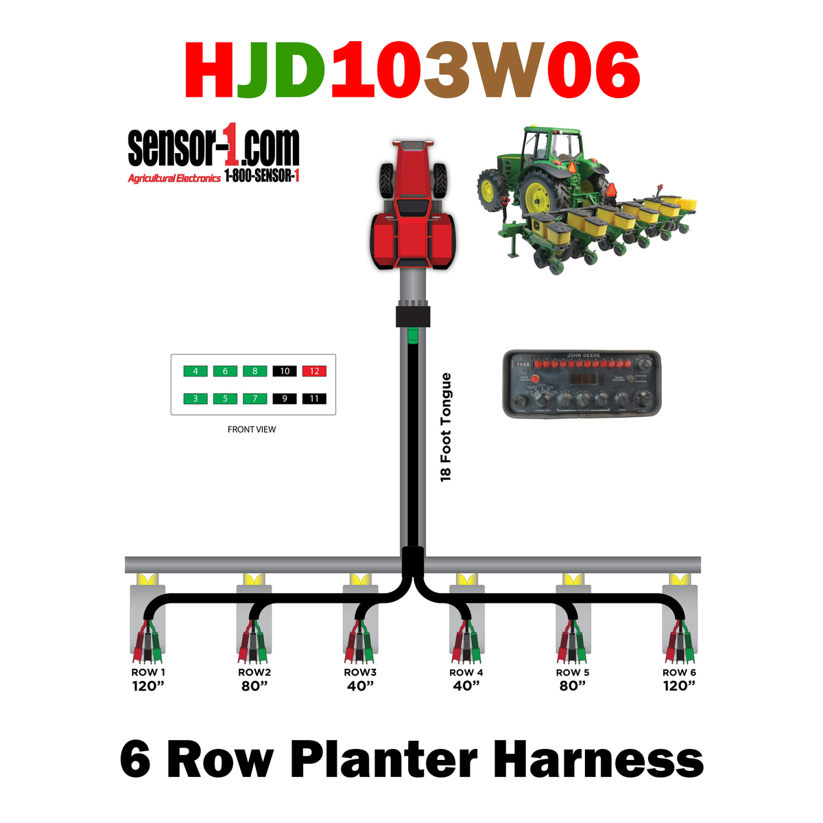 Planter Harnesses for John Deere Monitors | 4-12 Rows