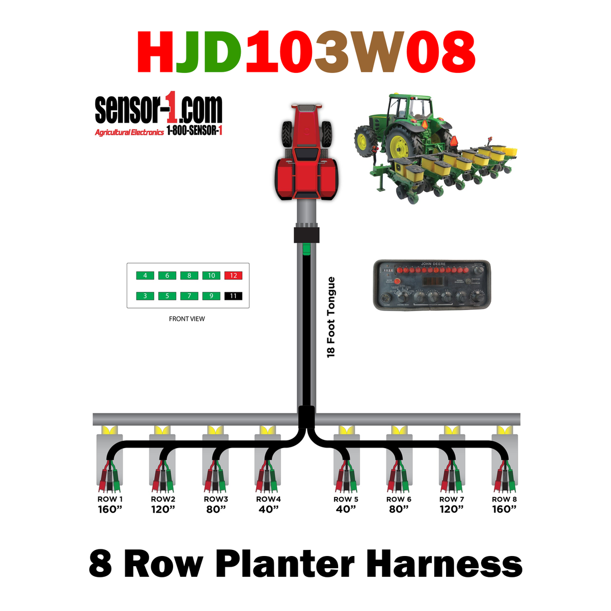 Planter Harnesses for John Deere Monitors | 4-12 Rows