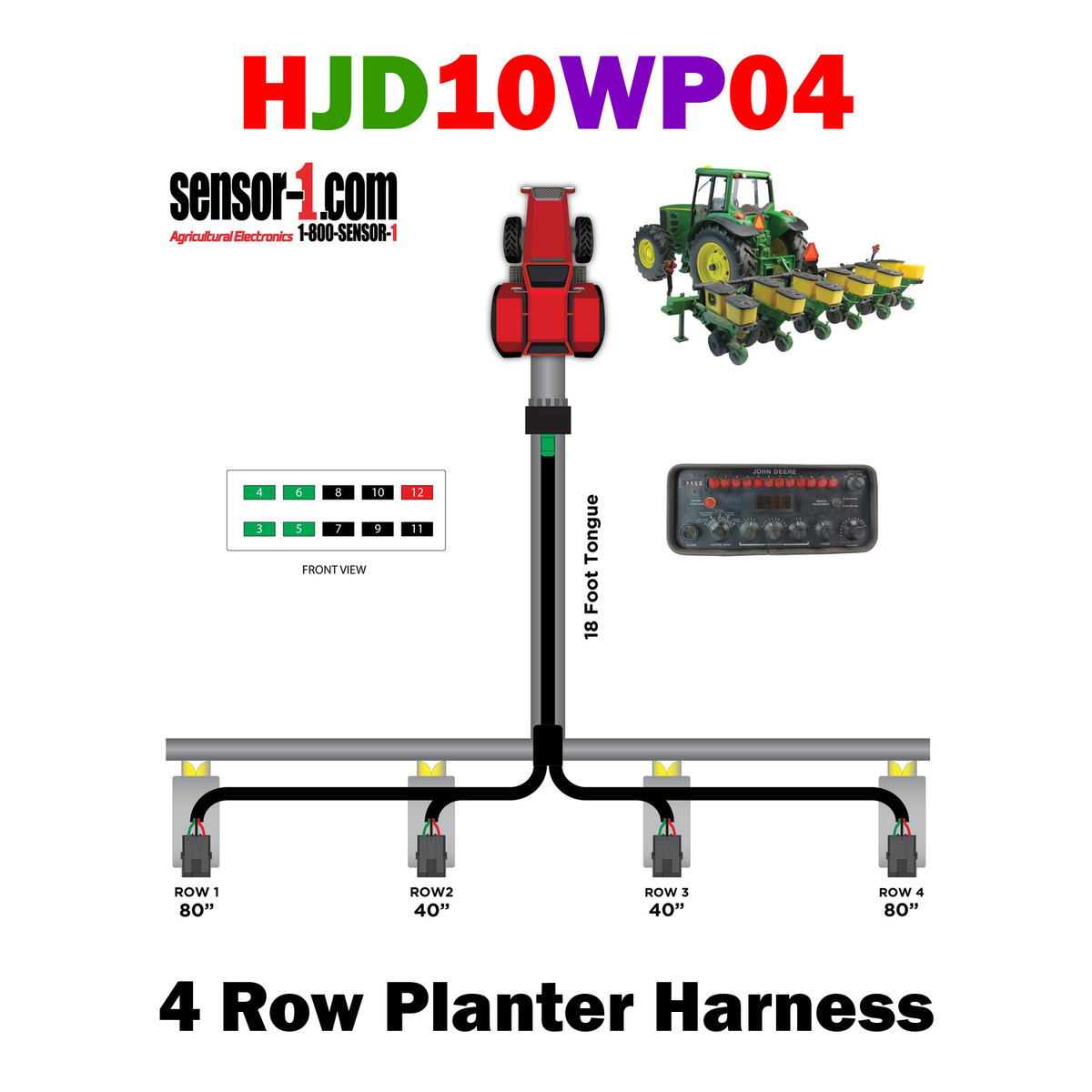 Planter Harnesses for John Deere Monitors | 4-12 Rows