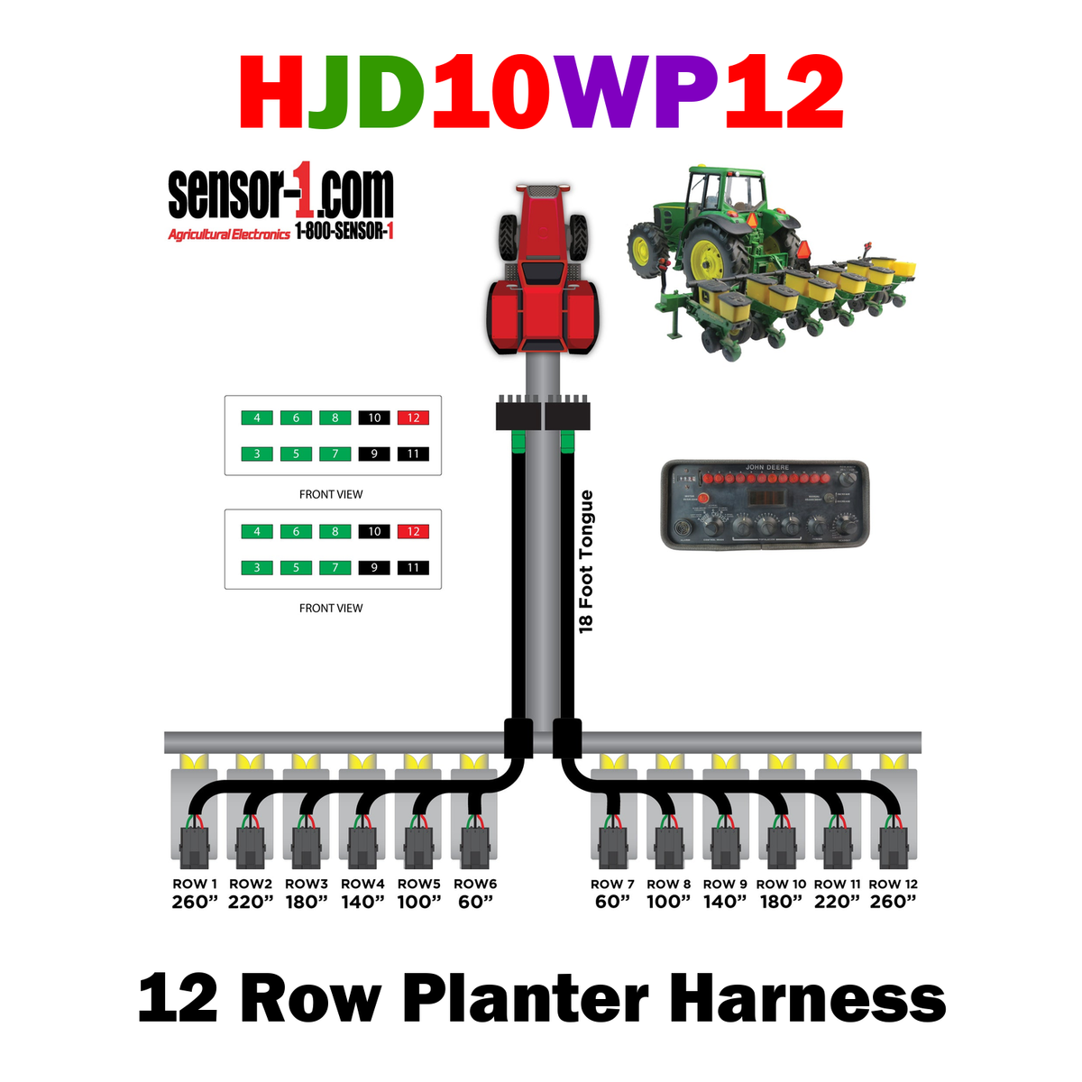 Planter Harnesses for John Deere Monitors | 4-12 Rows