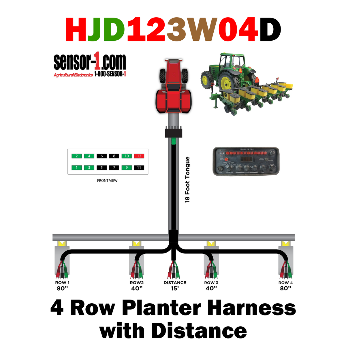 Planter Harnesses for John Deere Monitors | 4-12 Rows