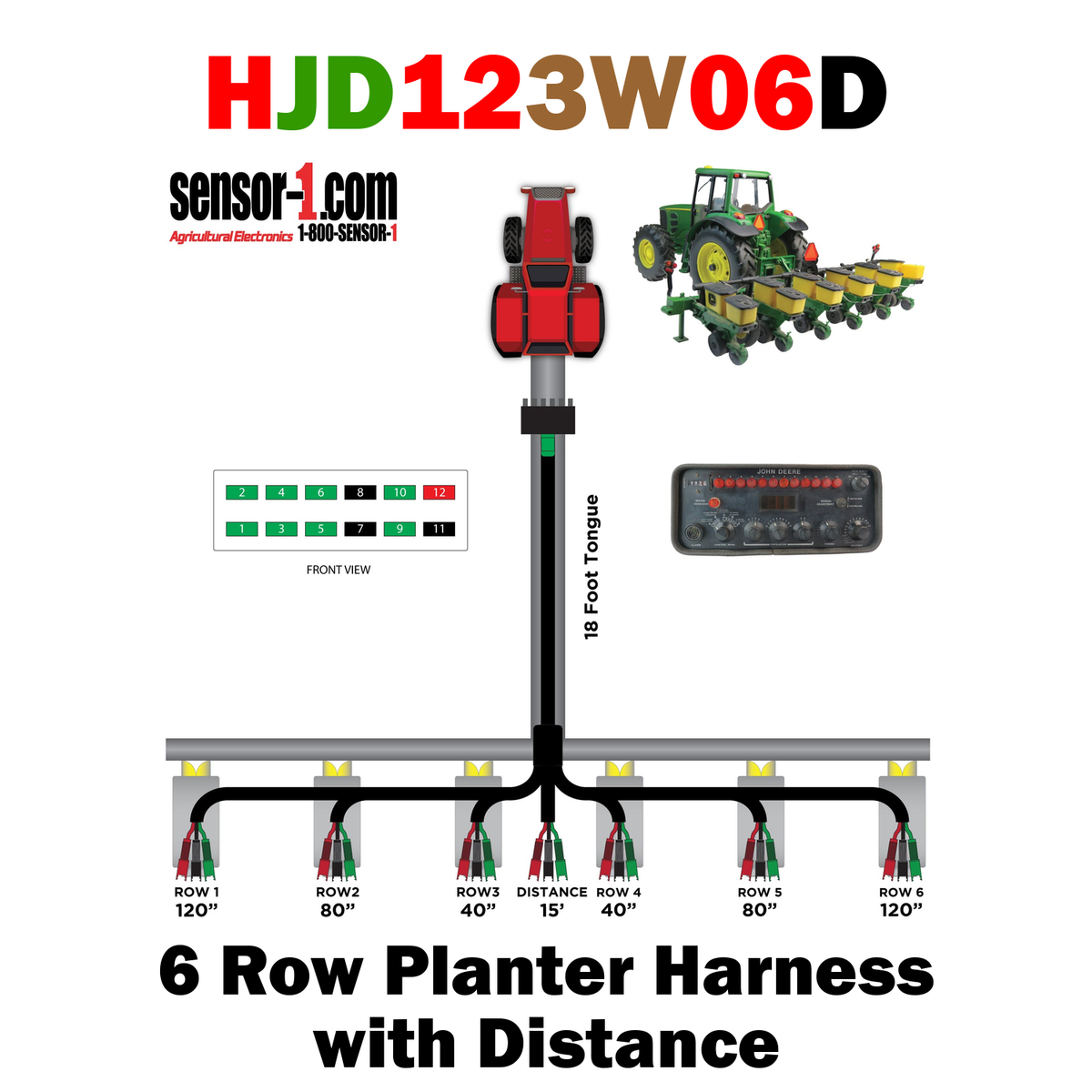 Planter Harnesses for John Deere Monitors | 4-12 Rows