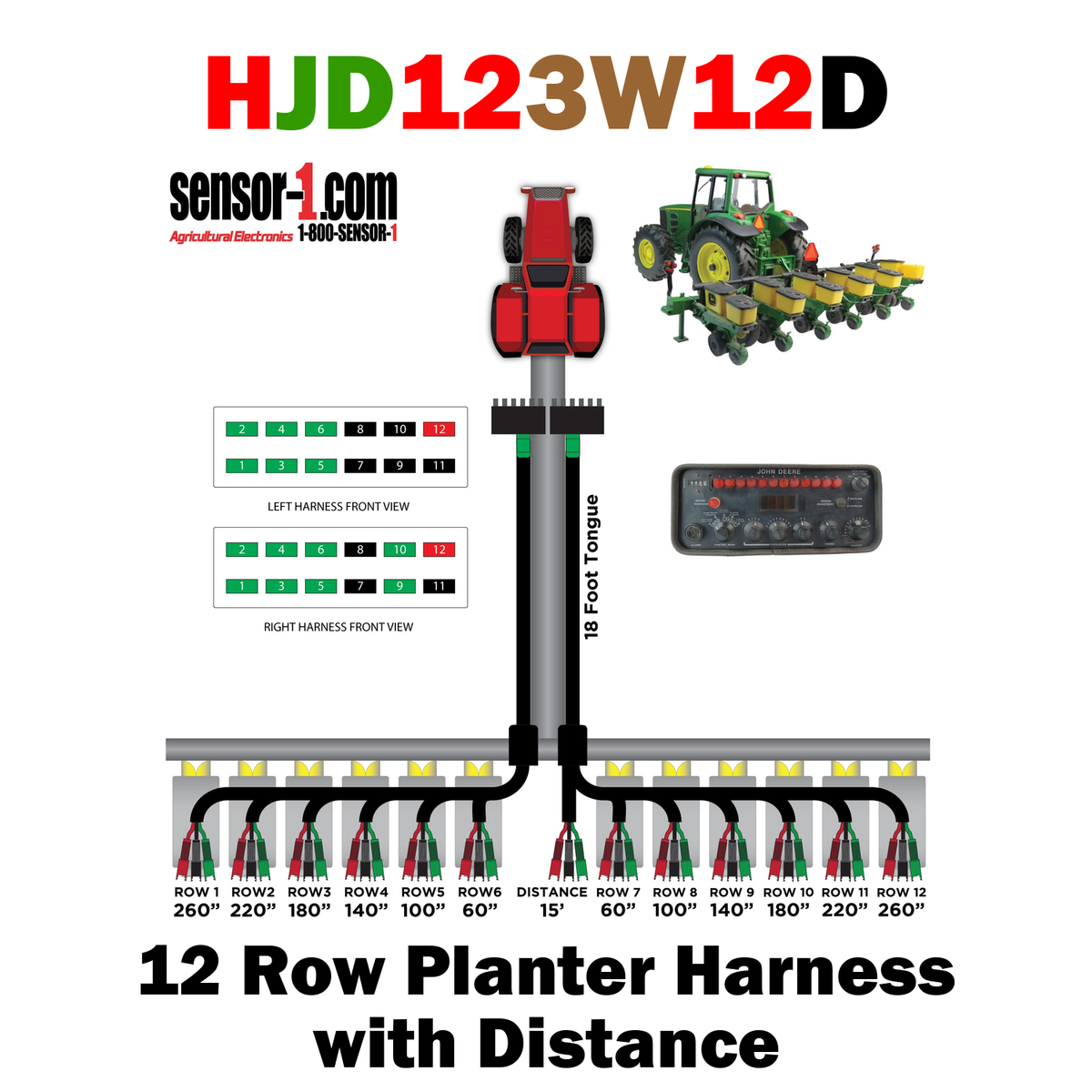 Planter Harnesses for John Deere Monitors | 4-12 Rows