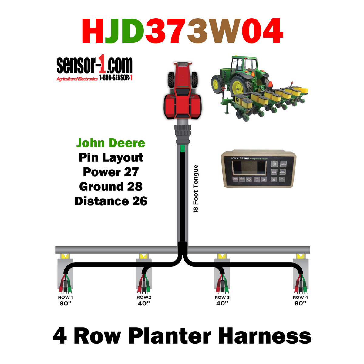 Planter Harnesses for John Deere Monitors | 4-12 Rows