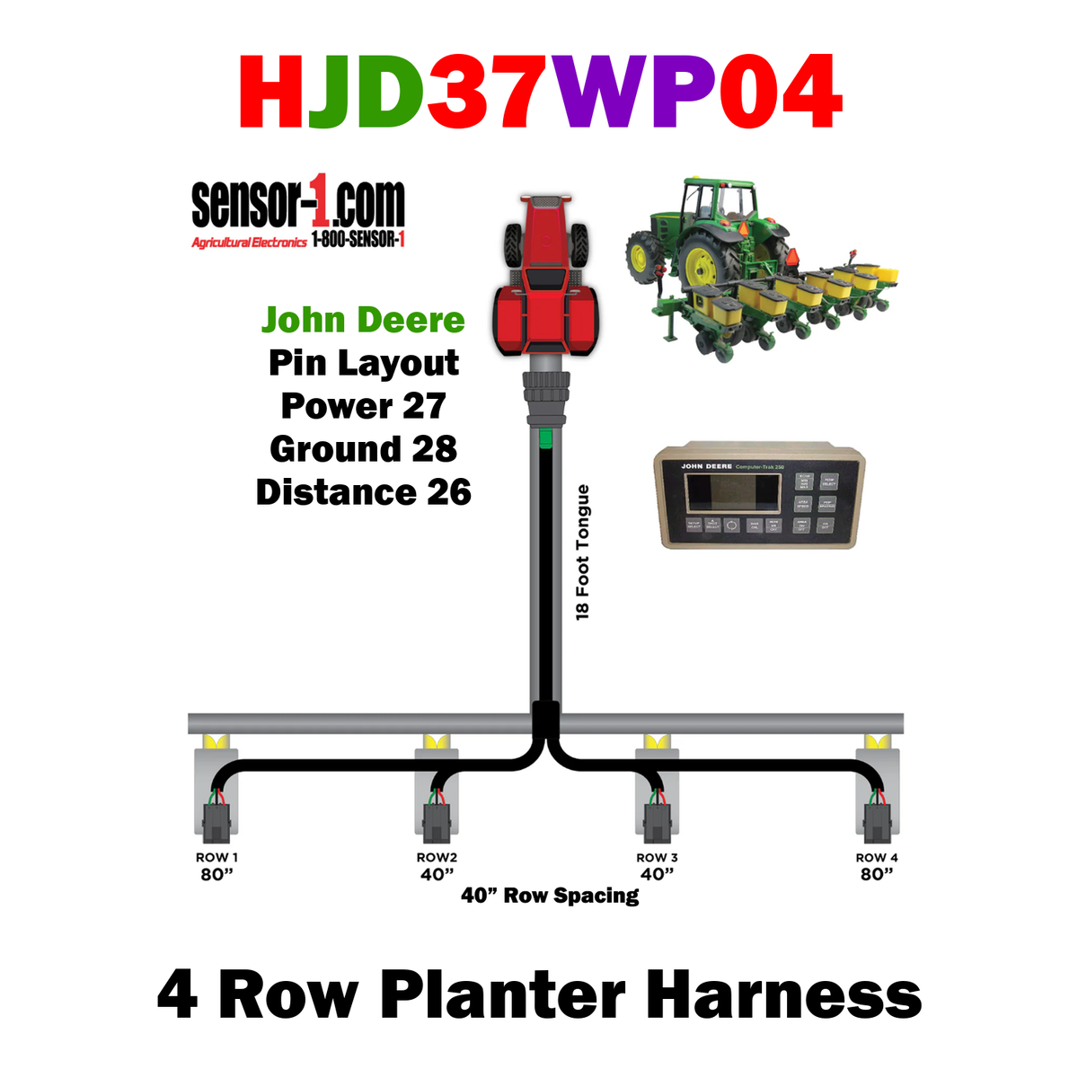 Planter Harnesses for John Deere Monitors | 4-12 Rows