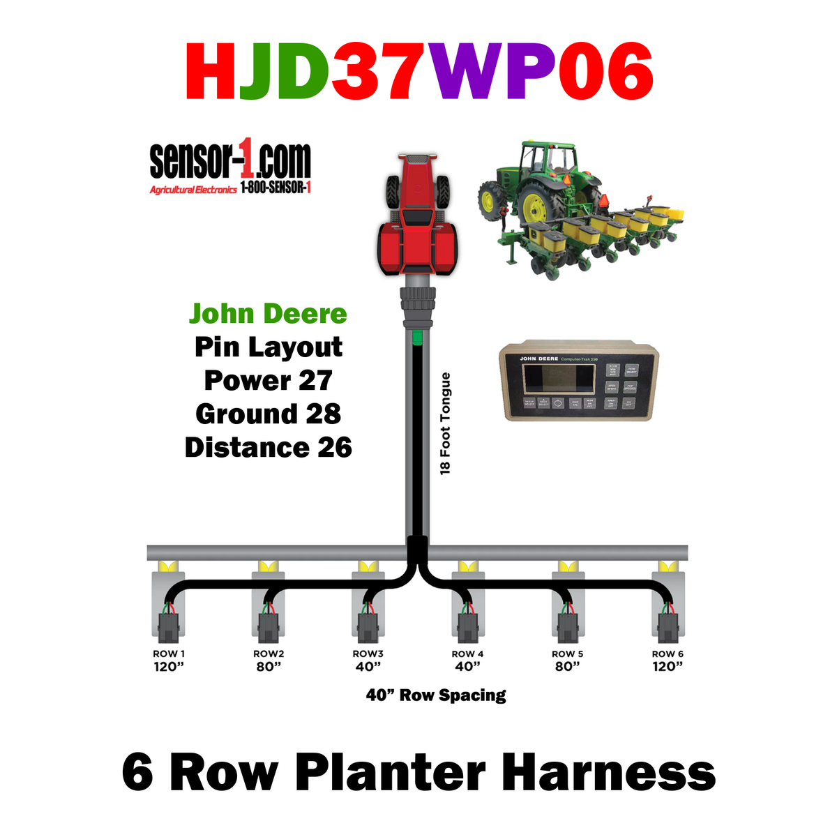 Planter Harnesses for John Deere Monitors | 4-12 Rows