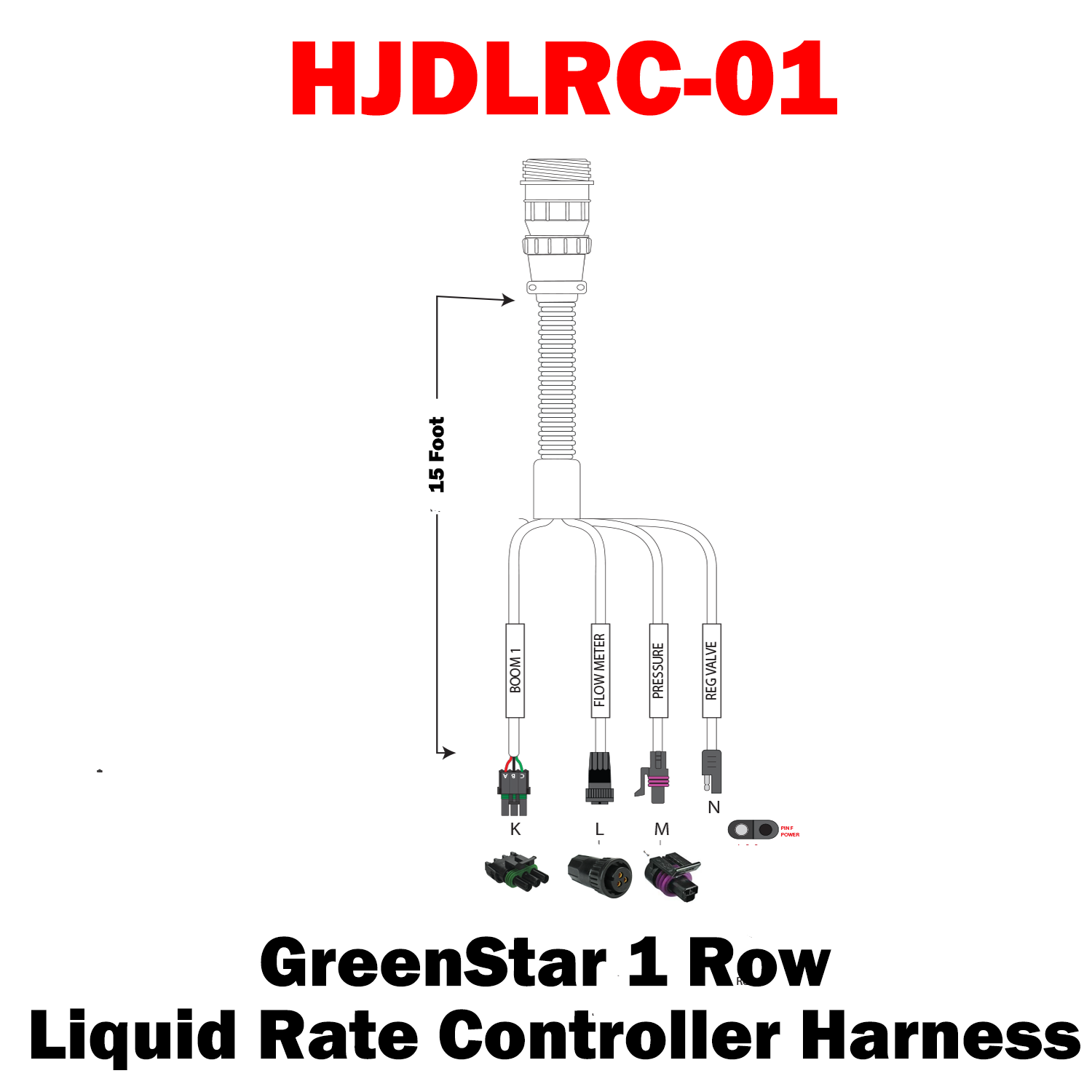 HJDLRC-XX GreenStar Liquid Rate Controller Harness 37 Pin