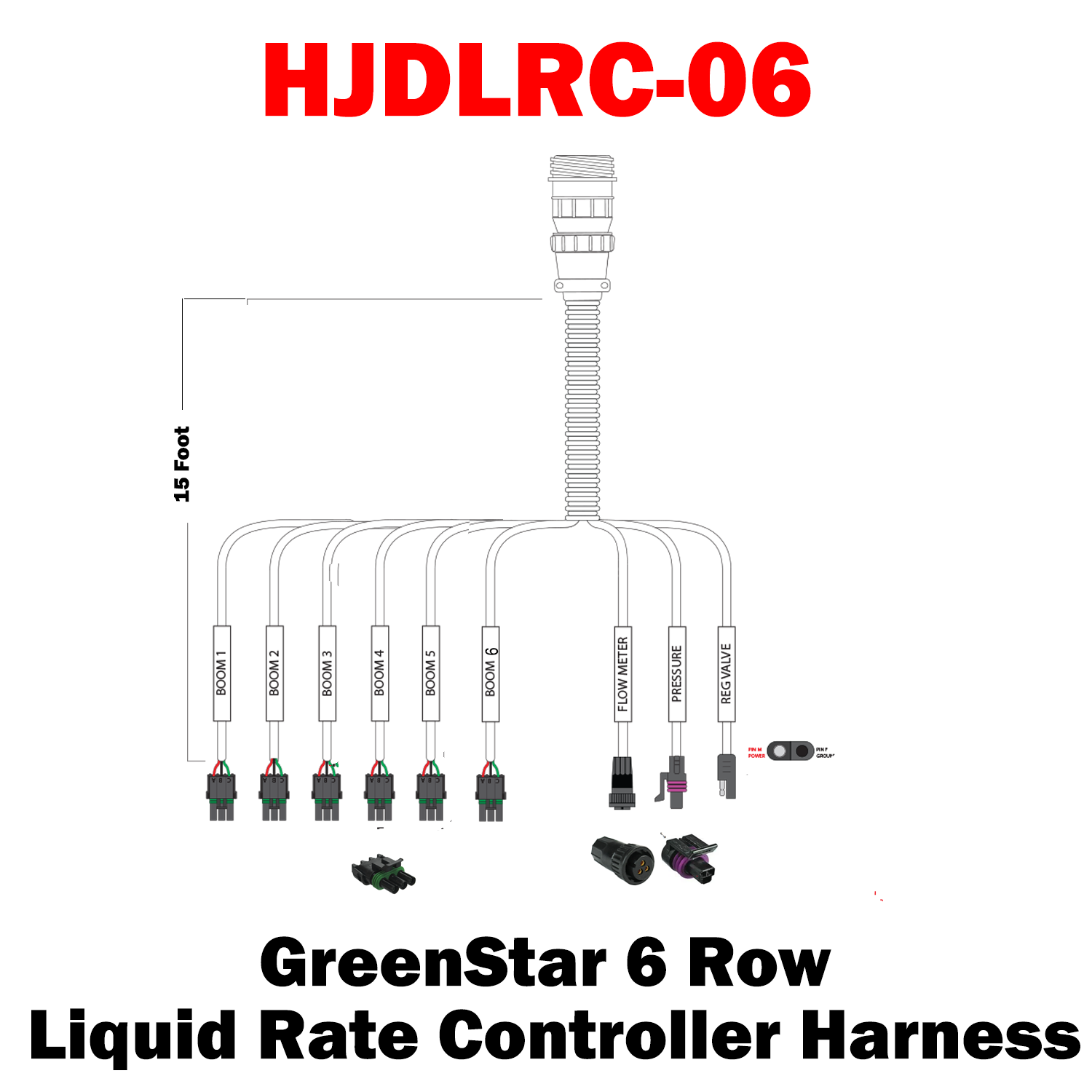 HJDLRC-XX GreenStar Liquid Rate Controller Harness 37 Pin