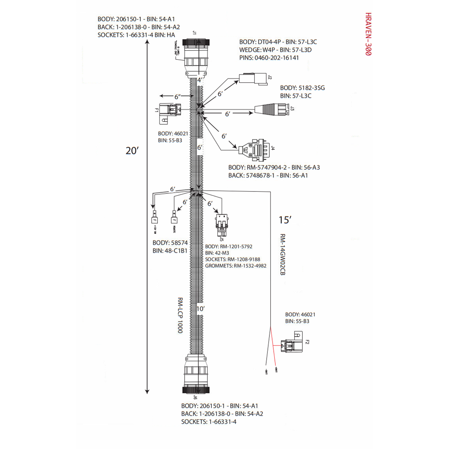 HRAVEN-299 & 300 Console Cable