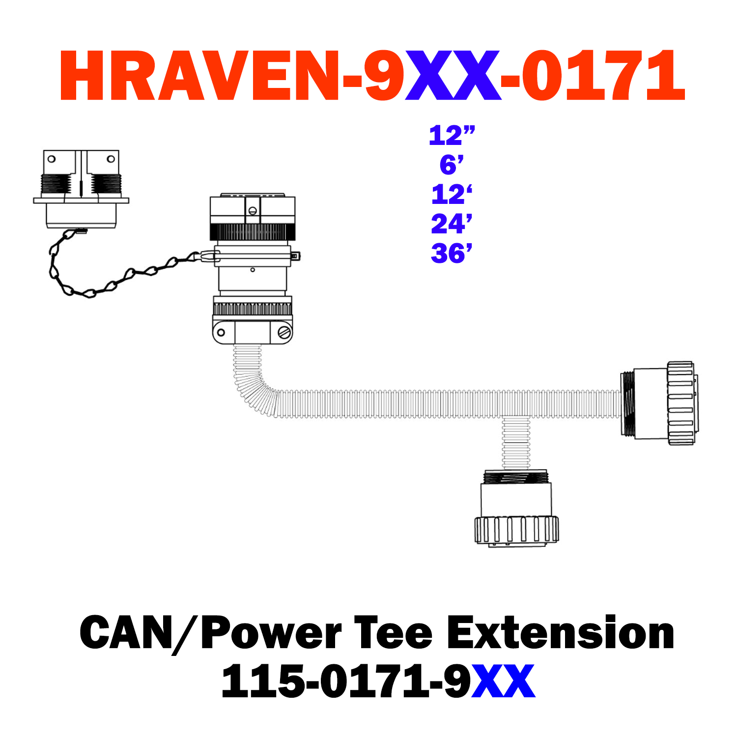 HRAVEN-9XX-0171 CAN/Power Tee Extension