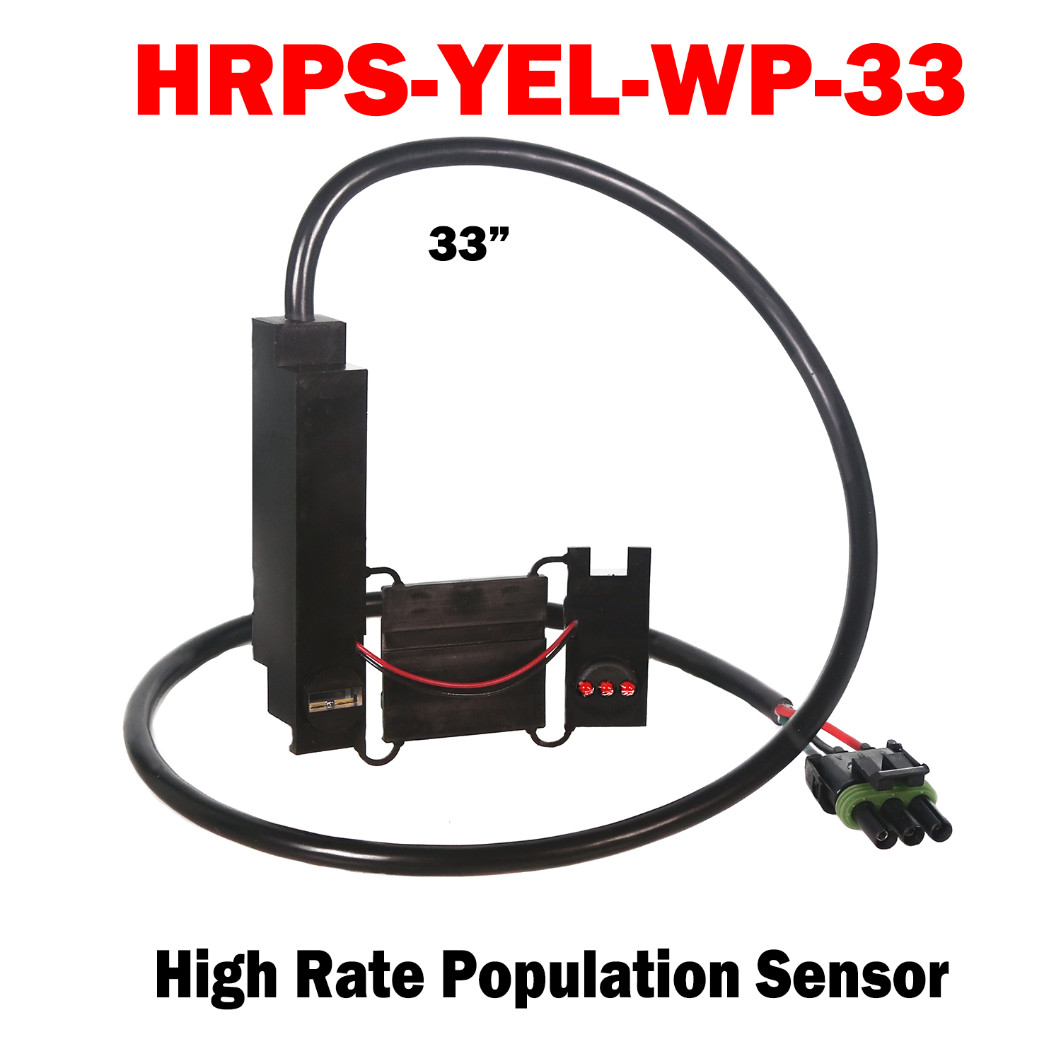 HRPS-YEL-WP-XX w/ Yellow LEDs | High Rate Population Sensor w/Weather Pack Connector (AA58293)