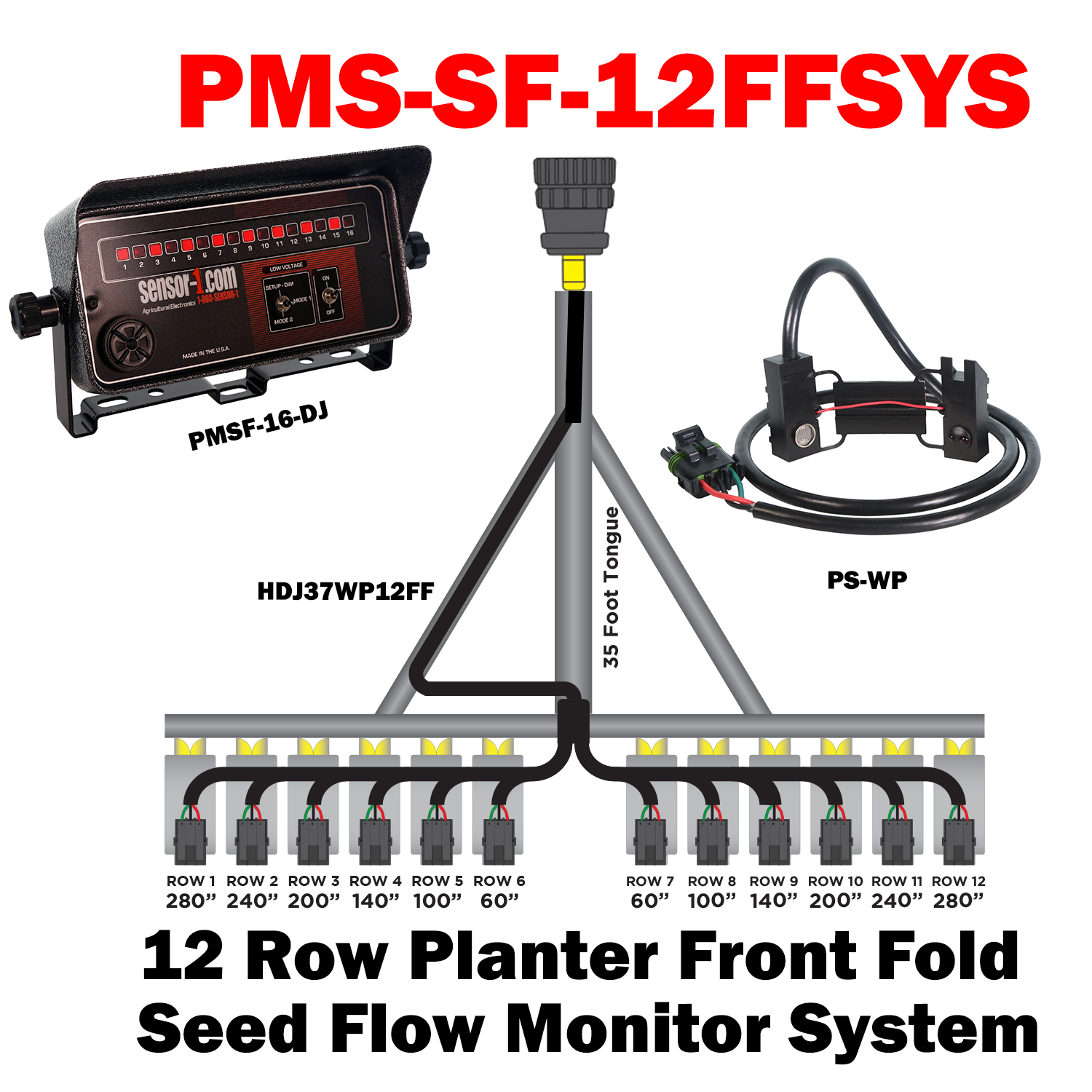 PMS-SF-12FFSYS   12 Row Seed Flow System