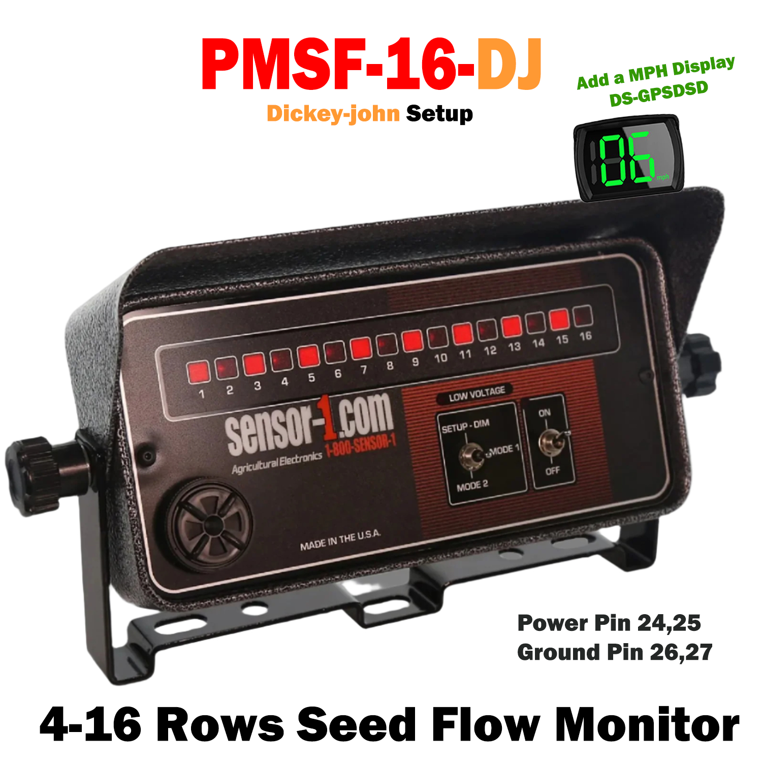 PMSF-16-DJ | 1-16 Row Seed Flow Planter/Drill Monitor