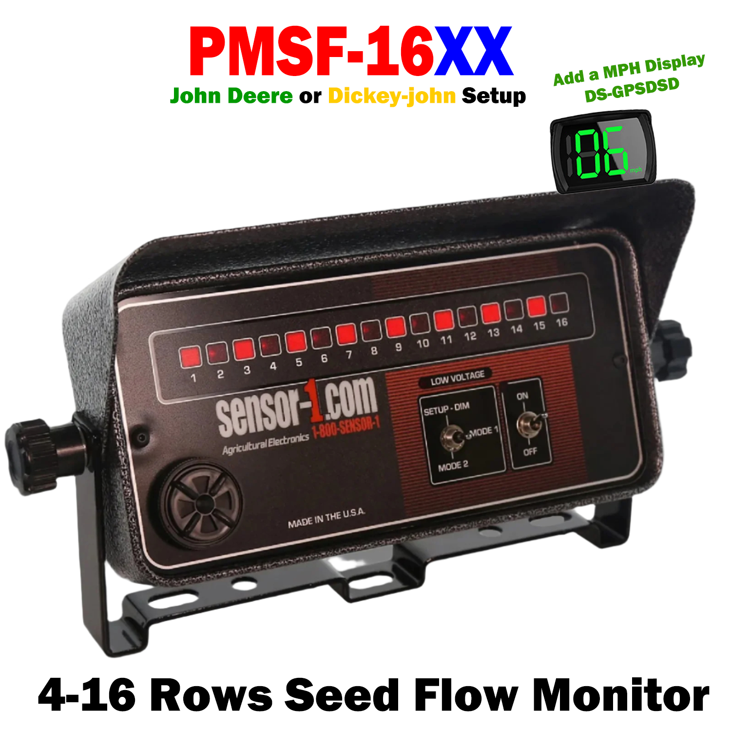 PMSF-16 | 1-16 Row Seed Flow Planter/Drill Monitor