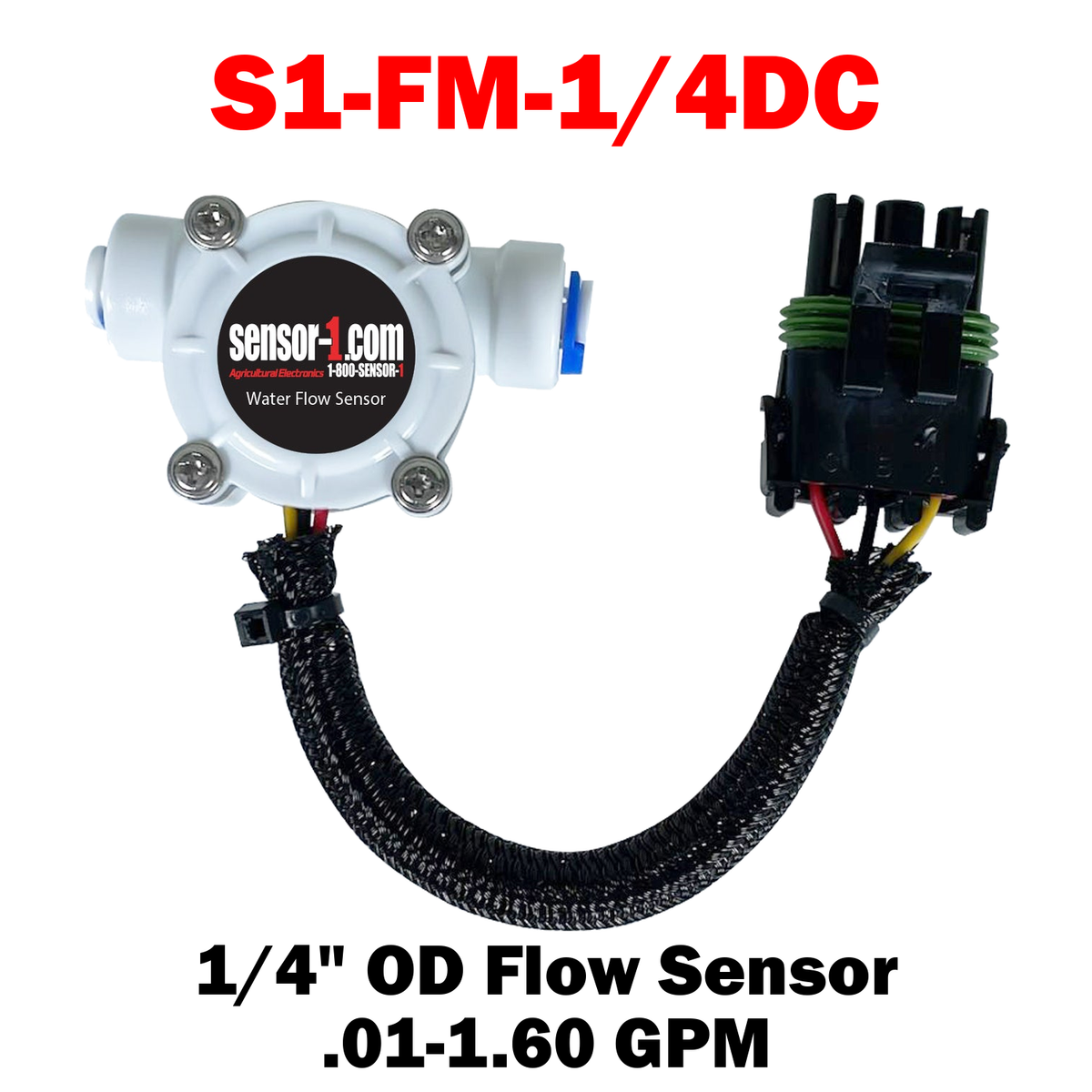 S1-FM-1/4DC .01-1.60 GPM | Flow Meter