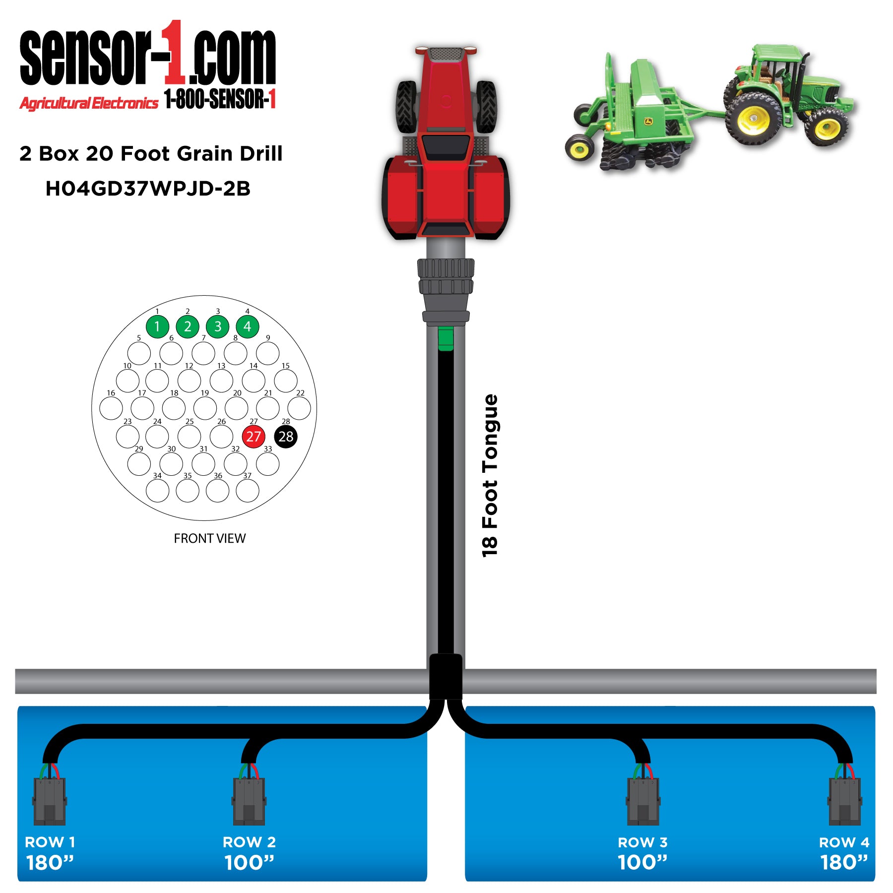 Grain Drill Harness | 2-24 Rows