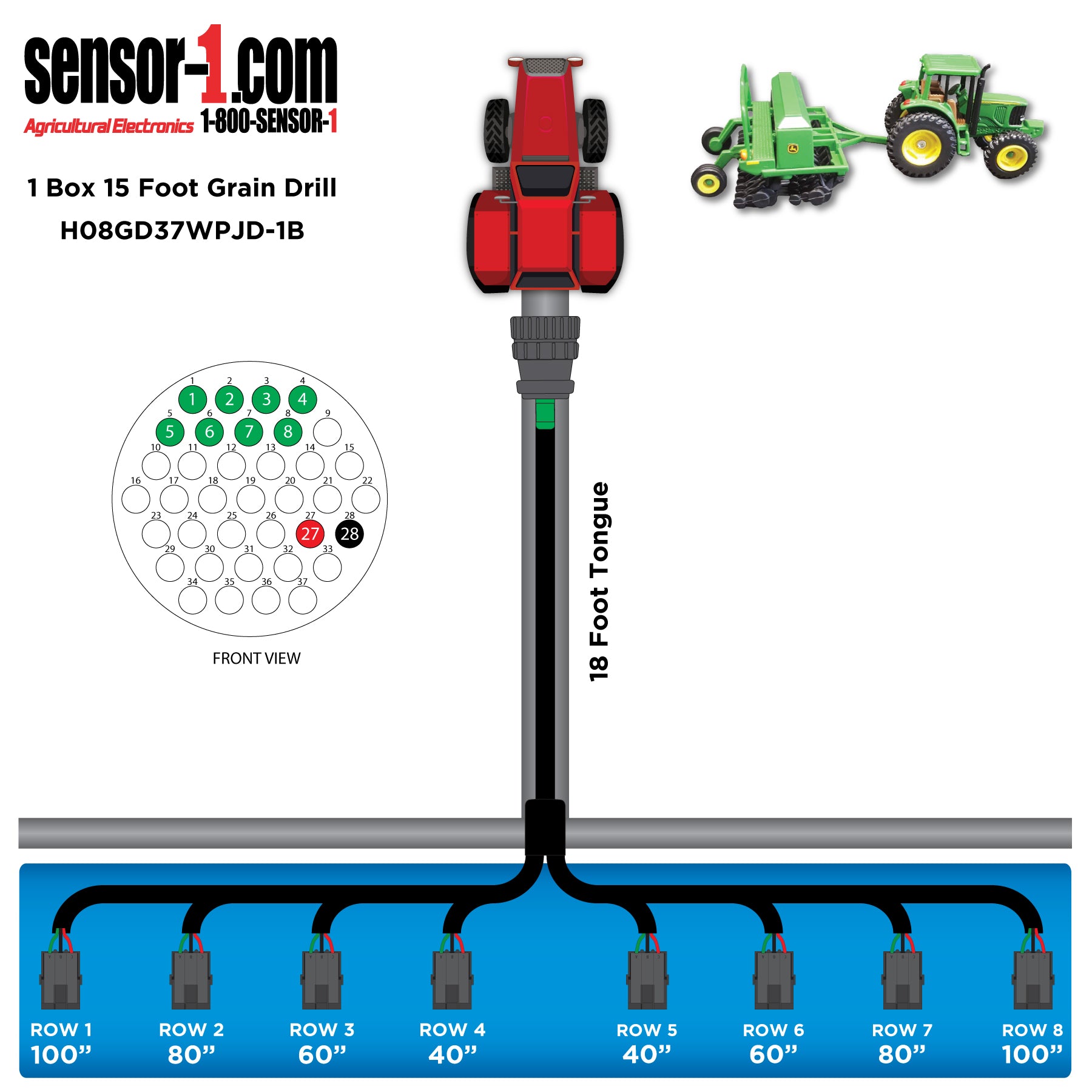 Grain Drill Harness | 2-24 Rows