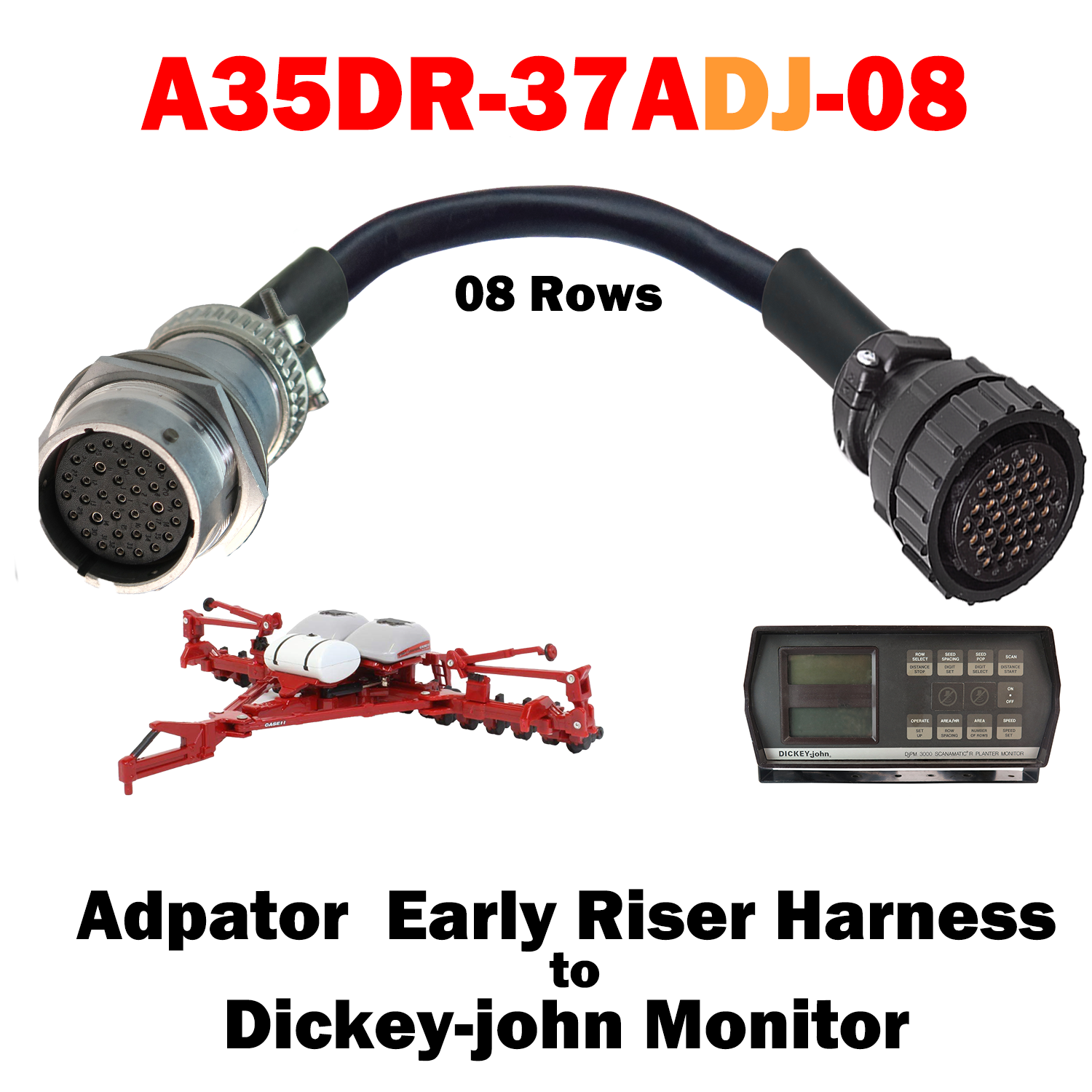 A35DR-37AMP-XX 35 Pin Harness to Monitor Adapter